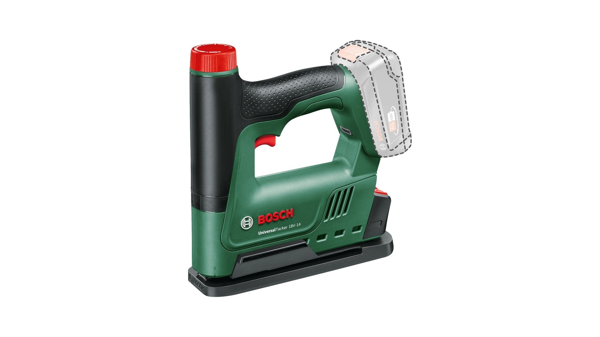Bosch Diy & Garden Universaltacker 18v-14, 18volt, Grapadora Eléctrica Verde/Negra, Sin Batería Ni Cargador, Power For All Alliance 06032a7001