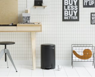Cubo Pedal Brabantia Newicon 12,0 L Negro Mate