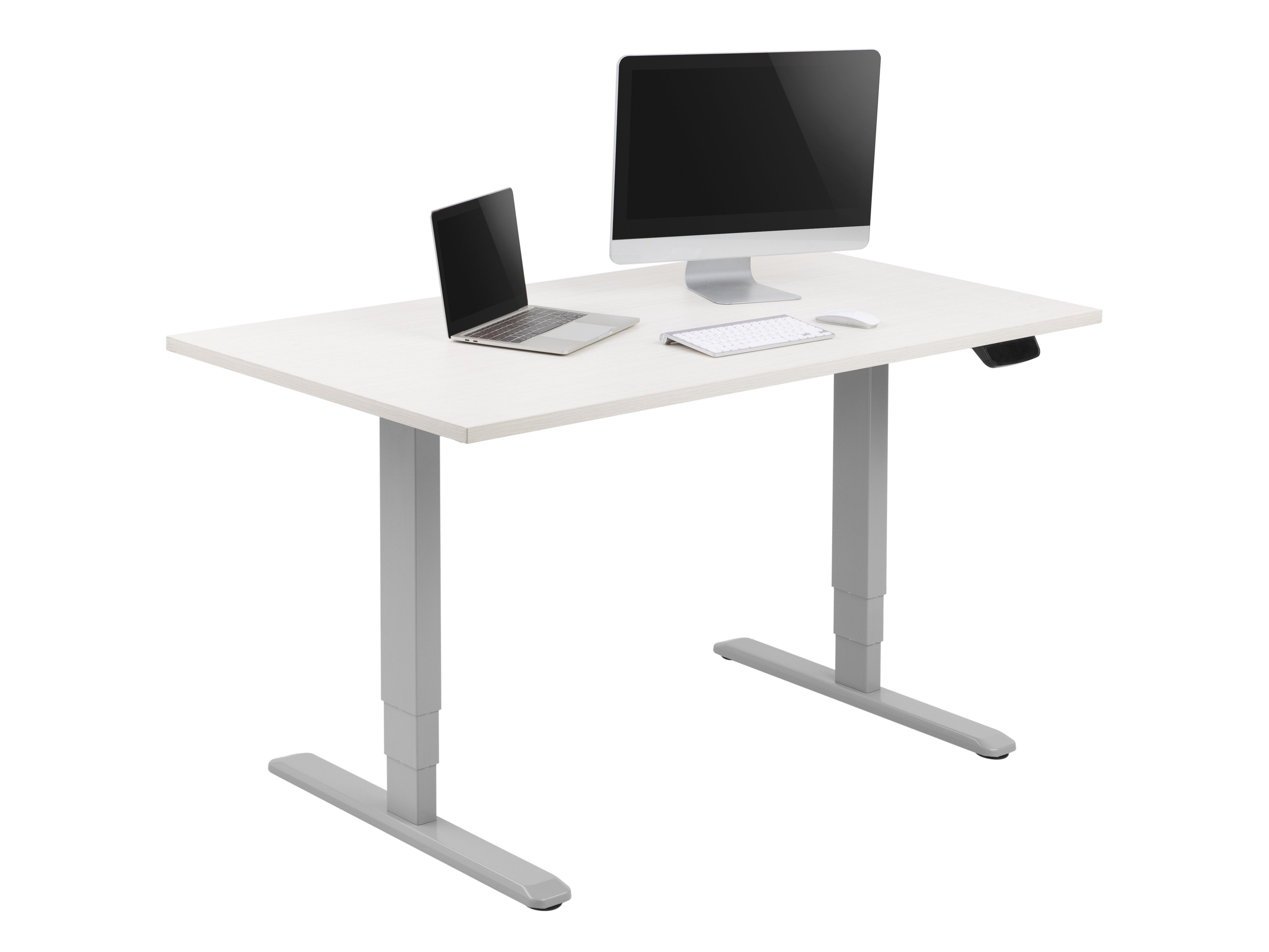 Mesa Electrica Ergonomica Altura Regulable Motor Dual  Sin Tablero Color Estructura Gris Control Tactil Altura Desde 620mm-1280mm