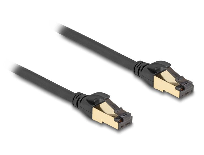 Delock 80248 Cable De Red Rj45 Cat.6a Macho A Macho S/Ftp Negro, 1 M, Con Cable Cat.7 Bruto Apto Para Uso Industrial Y En Exteriores