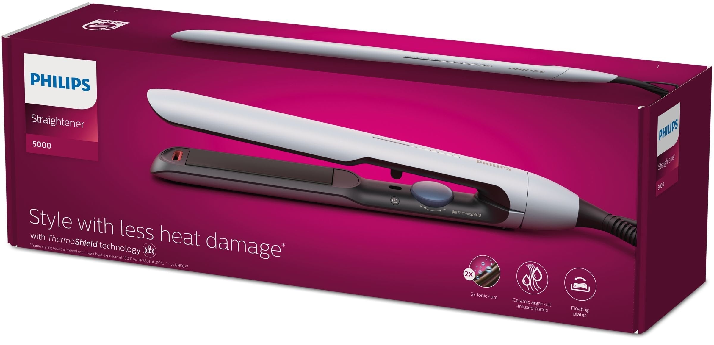 EAN 8710103974147 - Philips 5000 series BHS520/00 Utensilio de peinado Caliente Negro, Blanco 1,8 m imagen 4