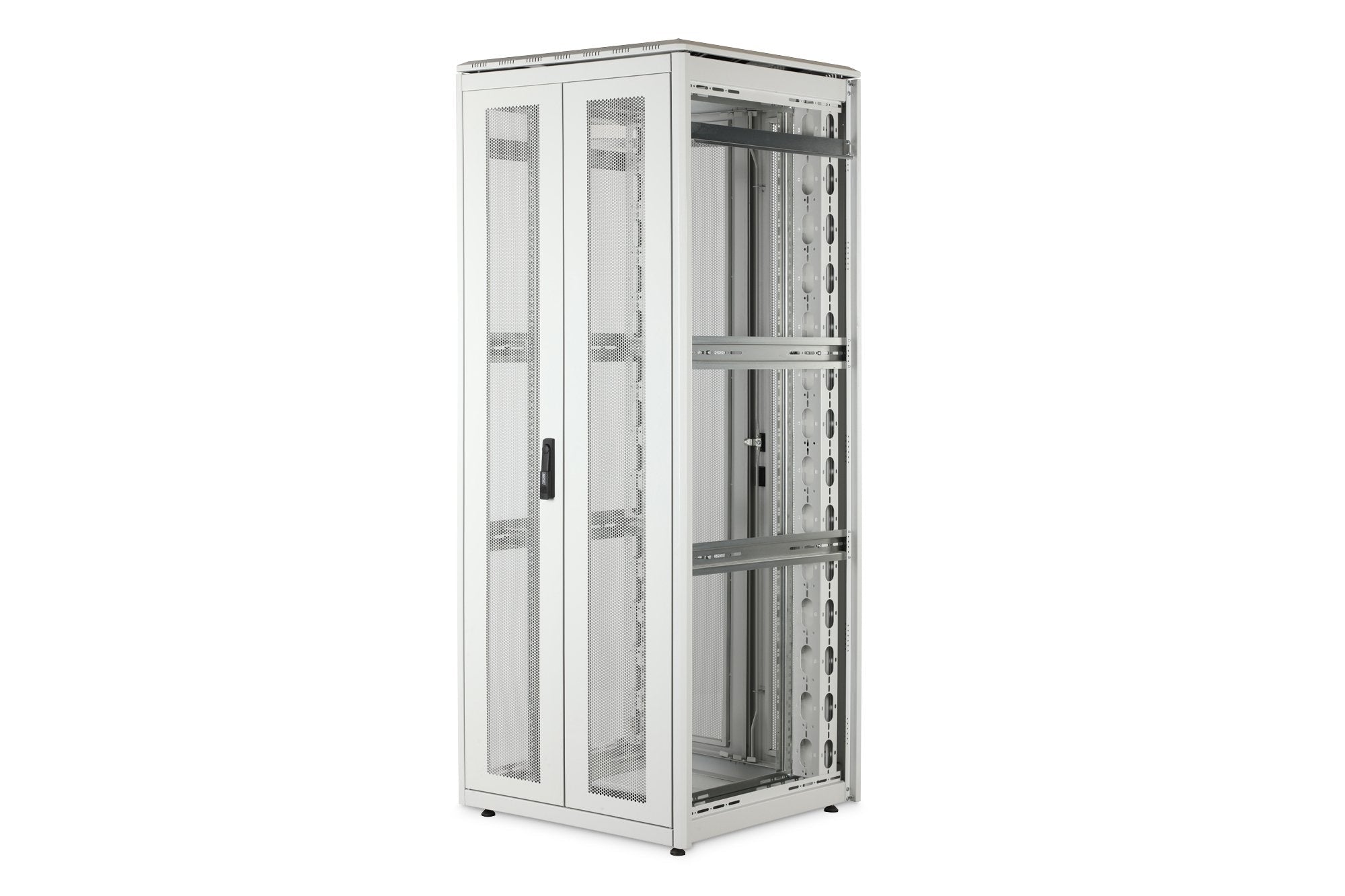 Armario De Red De 42ua Unique, 2053x800x800 Mm Puertas Perf. Dos Hojas, Sin Laterales, Gris