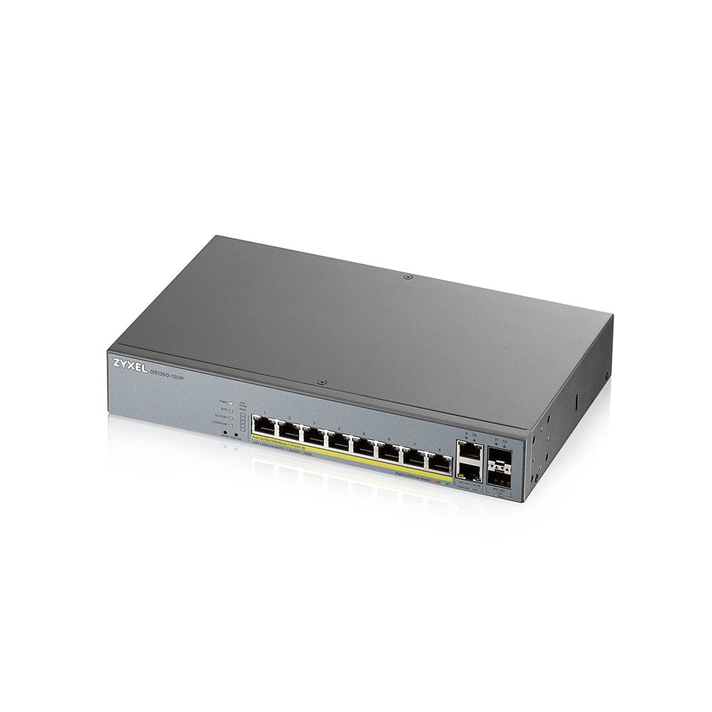 Zyxel Switch 12x Gs1350-12hp  Poe Long Range 130w