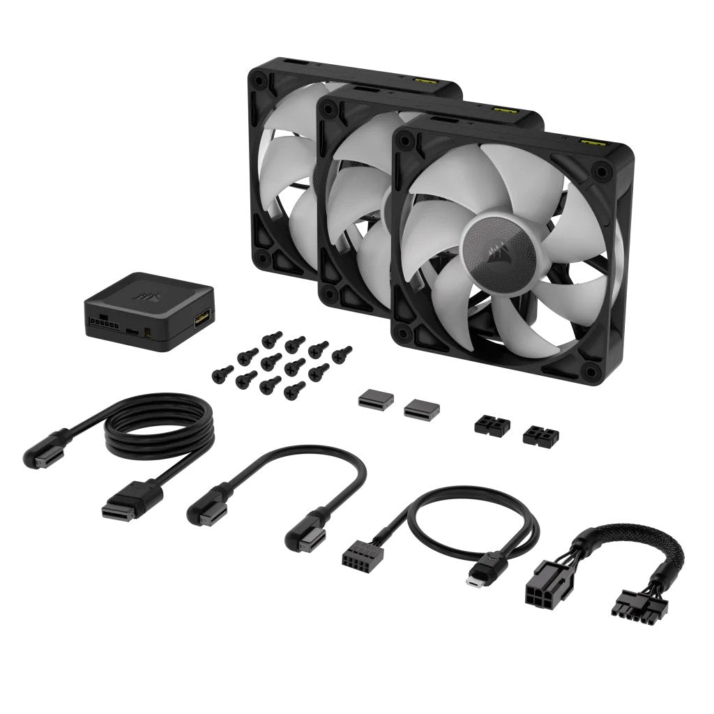 EAN 0840006680925 - Corsair iCUE LINK RX120 RGB Carcasa del ordenador Ventilador 12 cm Negro 3 pieza(s) imagen 3