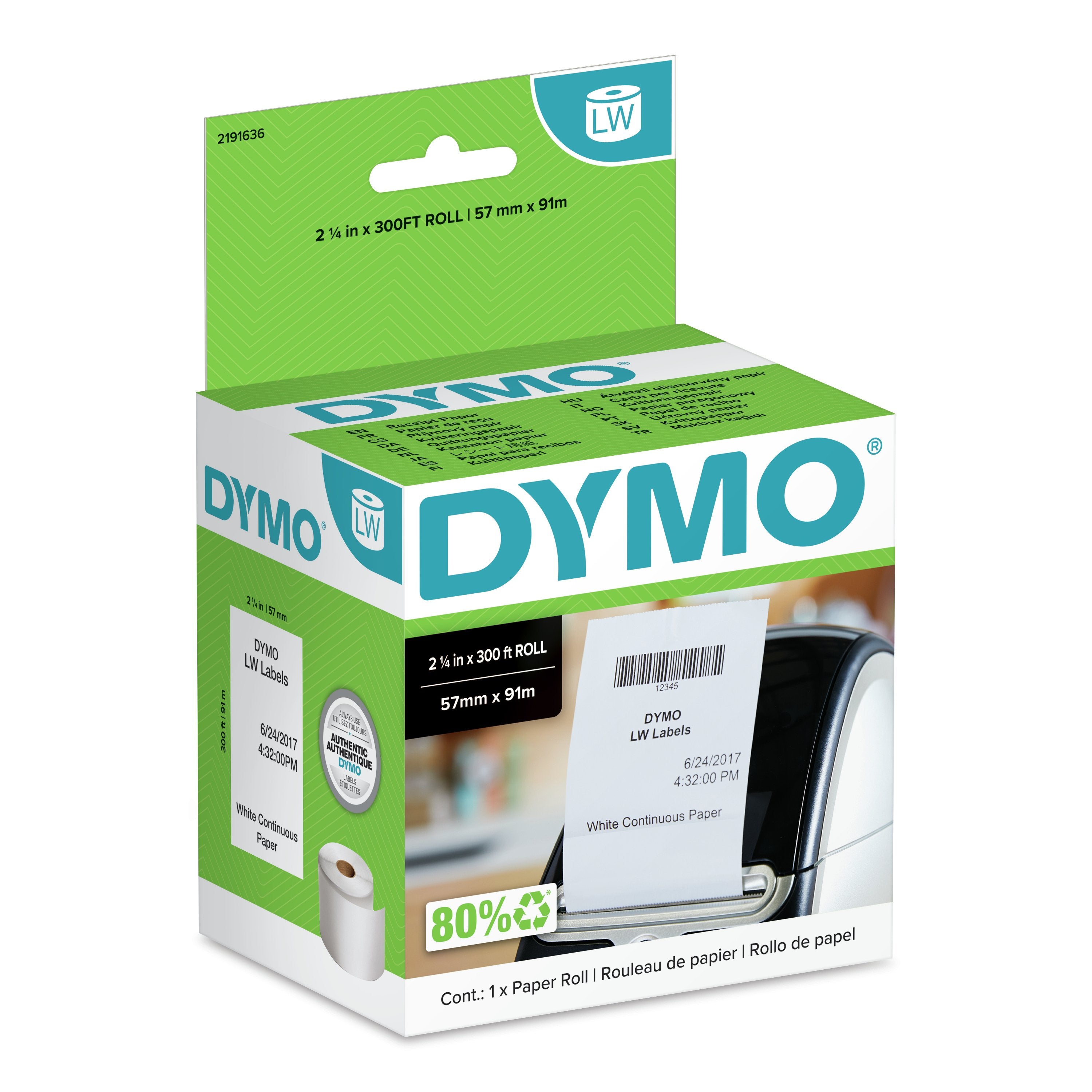 EAN 0071701063670 - DYMO 2191636 etiqueta de impresora Etiqueta para impresora no adhesiva imagen 1