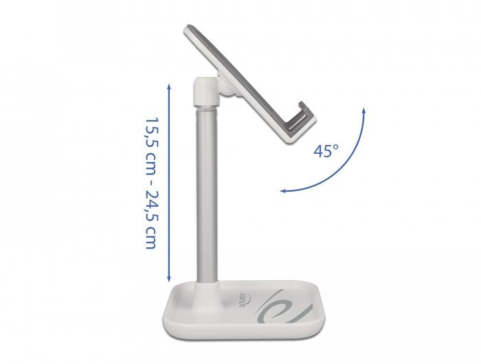 Delock 18407 Soporte Telescópico Para Smartphones Y Tabletas Con Almacenamiento