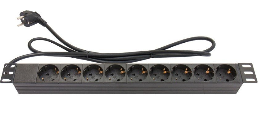 Good Connections 19'' 9-Fach Steckdosenleiste Schuko 1he Schwarz