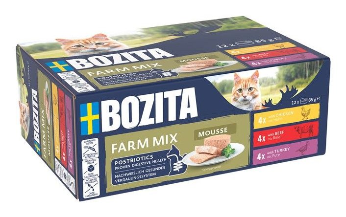 Bozita Mousse Mixed Farm 12x85g
