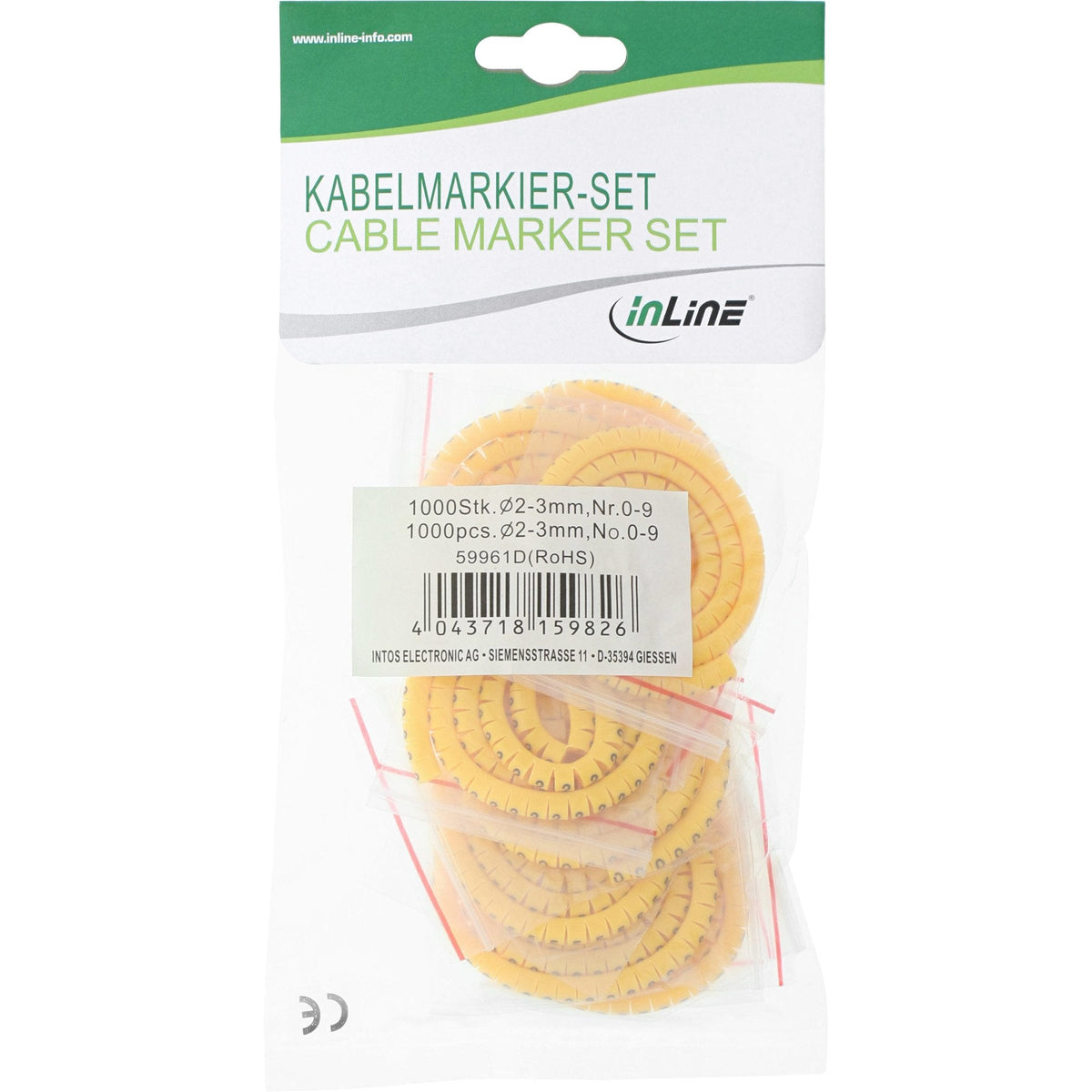 Marcador De Cables Inline De 2 Mm A 3 Mm N.º 0-9 1000 Uds.