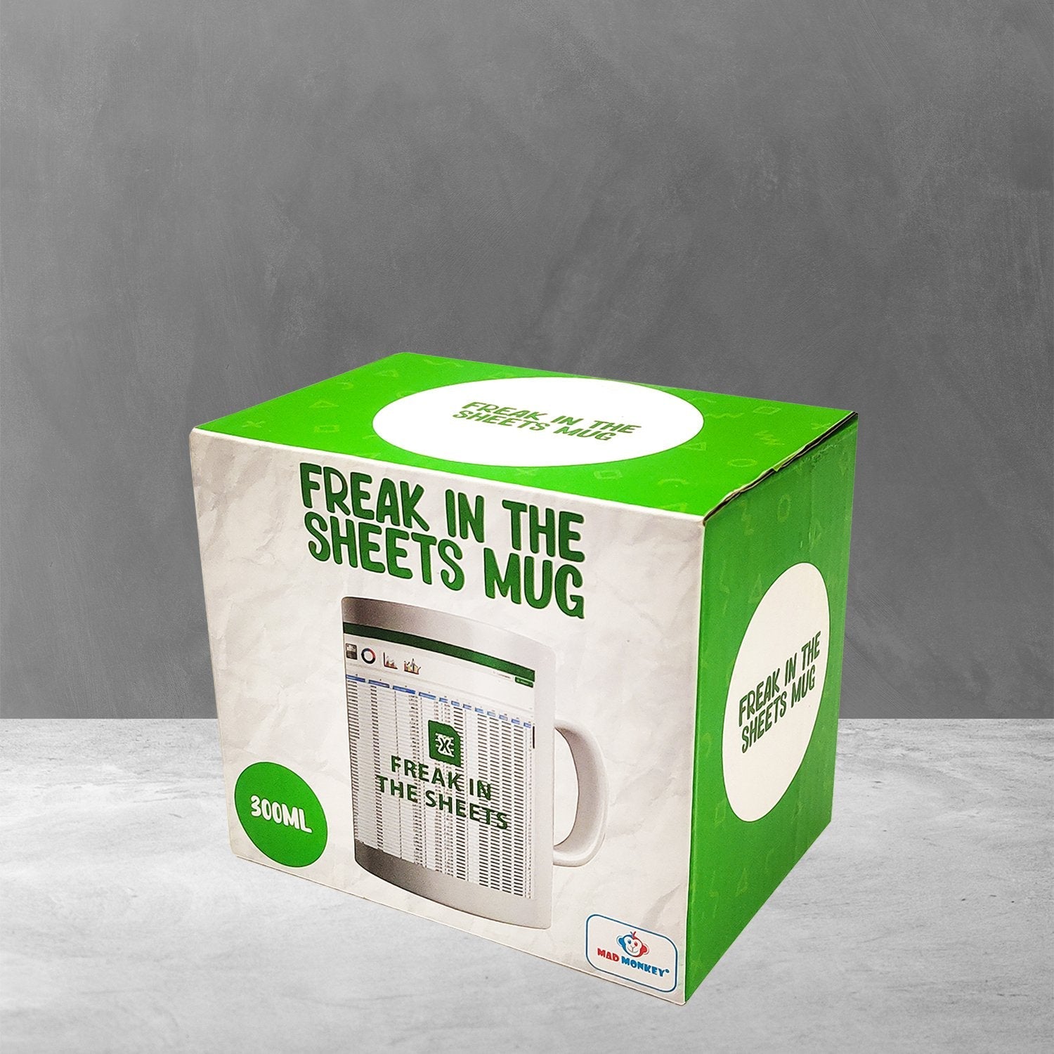Taza Mad Monkey "Freek In The Sheets" 300ml Blanca