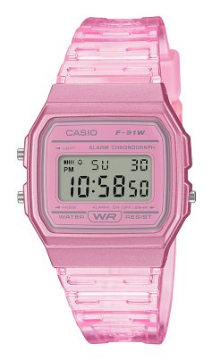 EAN 4549526261091 - Casio F-91WS-4 Reloj de pulsera Cuarzo Transparente, Rosa imagen 1