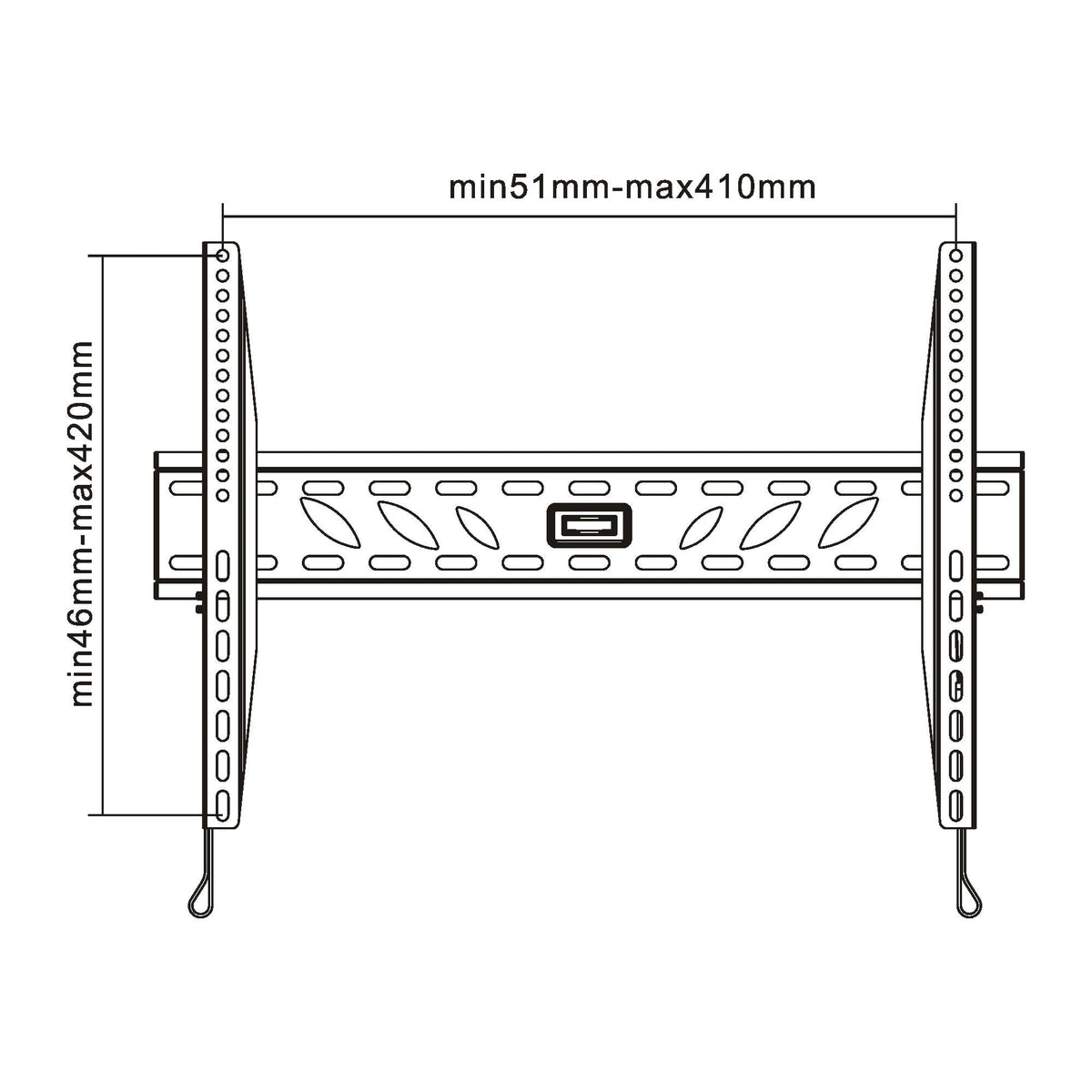 Soporte De Pared Inline Para Tft / Led / Plasma 81-140 Cm 32"-55" Máx. 50kg