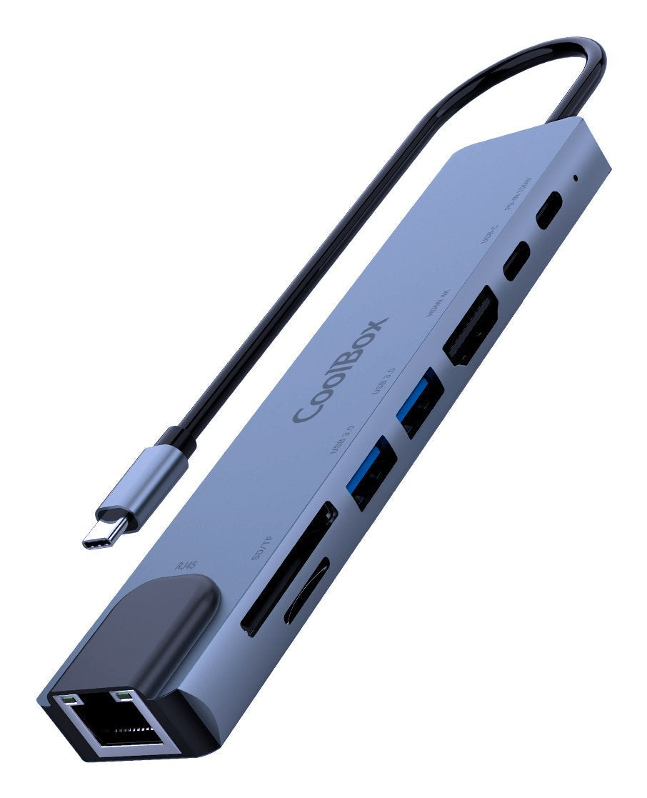 EAN 8436624420276 - CoolBox miniDOCK C81 Alámbrico USB 3.2 Gen 1 (3.1 Gen 1) Type-C Gris imagen 1
