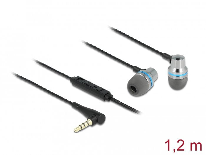 Delock Auriculares Intrauriculares Estéreo De 4 Pines De 3,5 Mm