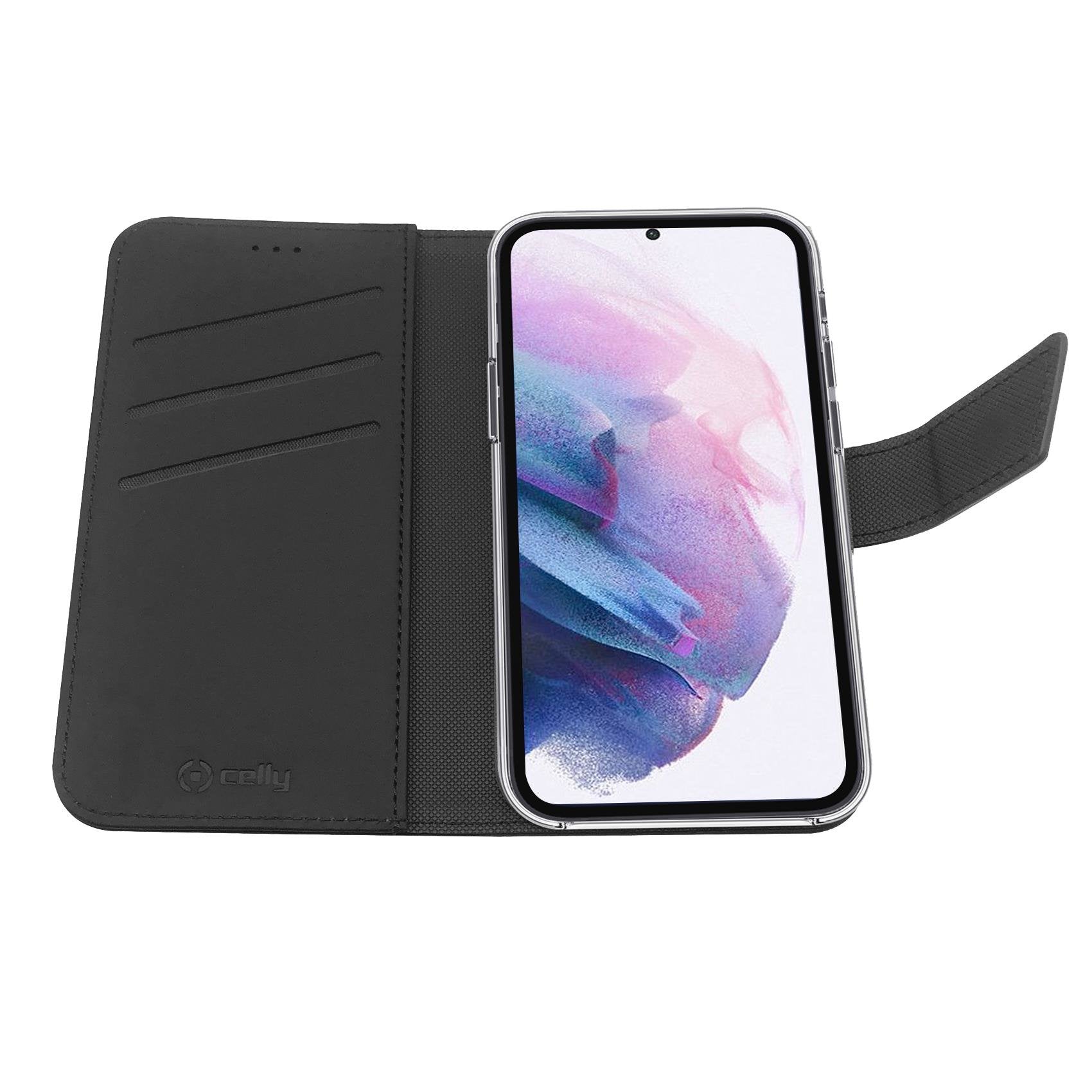 Case Celly Samsung S22+ 5g Wallet Case Black Wally1011