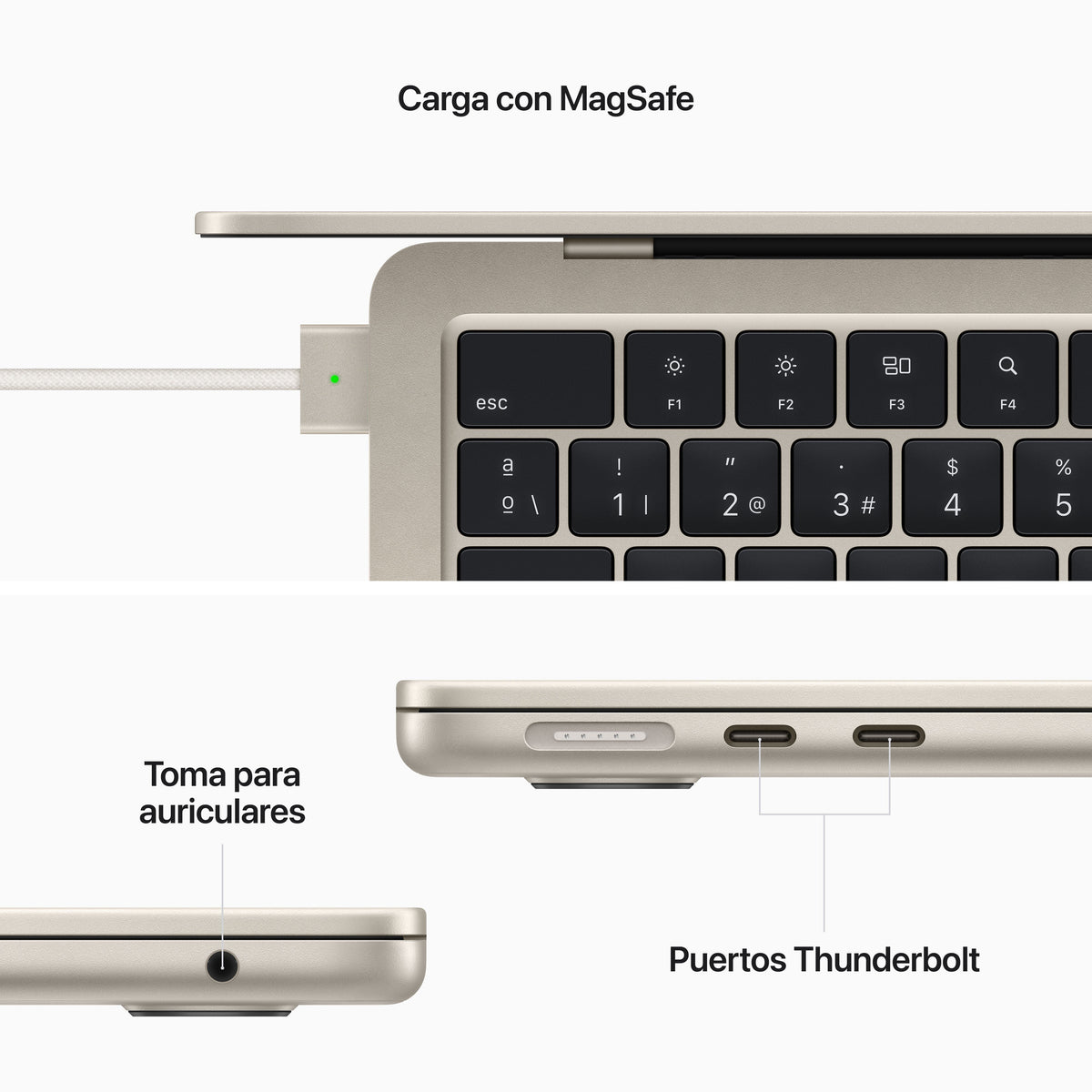 EAN 0195949900105 - Apple MacBook Air Apple M M2 Portátil 34,5 cm (13.6") 16 GB 256 GB SSD Wi-Fi 6 (802.11ax) macOS Sonoma Be imagen 7
