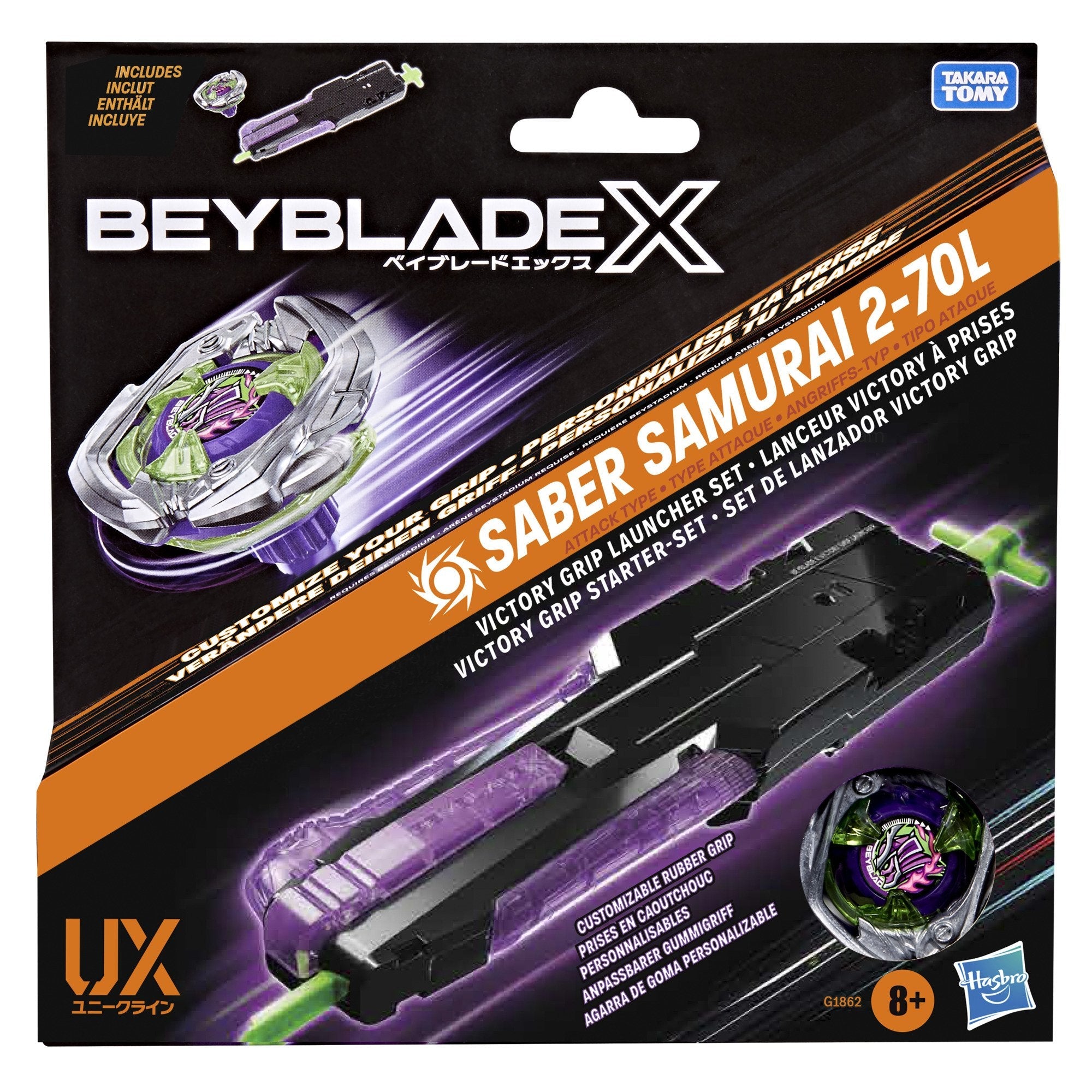 Set Lanzador Victory Grip Beyblade X