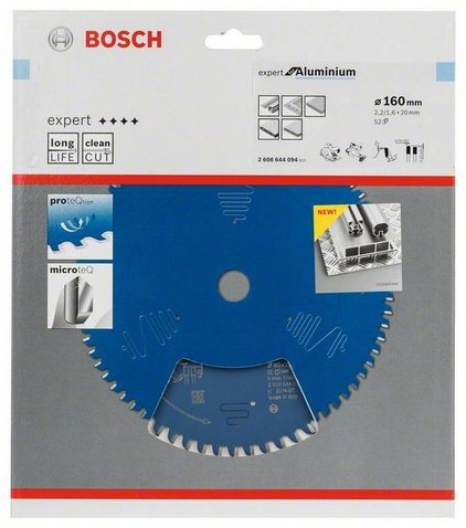 Hoja De Sierra Circular Bosch Expert Para Aluminio, Ø 160mm, 52t