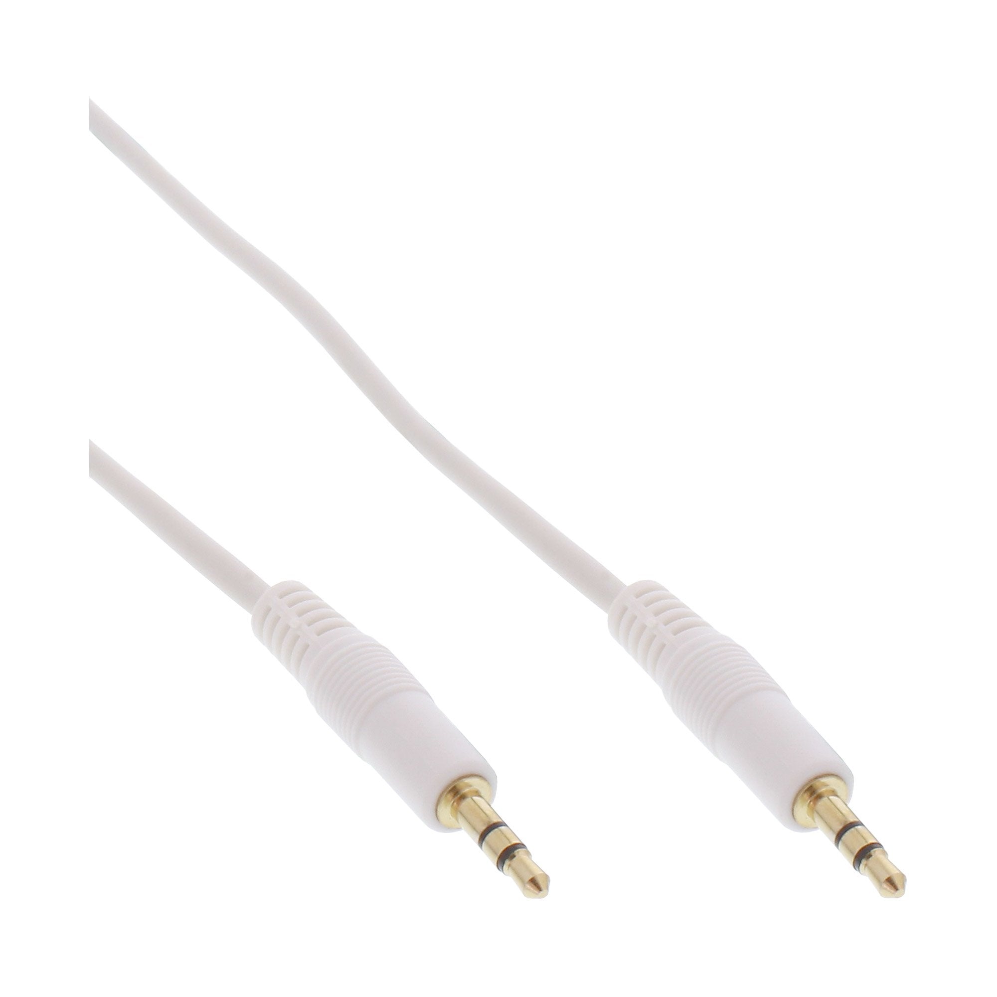Cable De Audio Inline Jack Estéreo De 3,5 Mm A Jack Blanco / Dorado 1,5 M