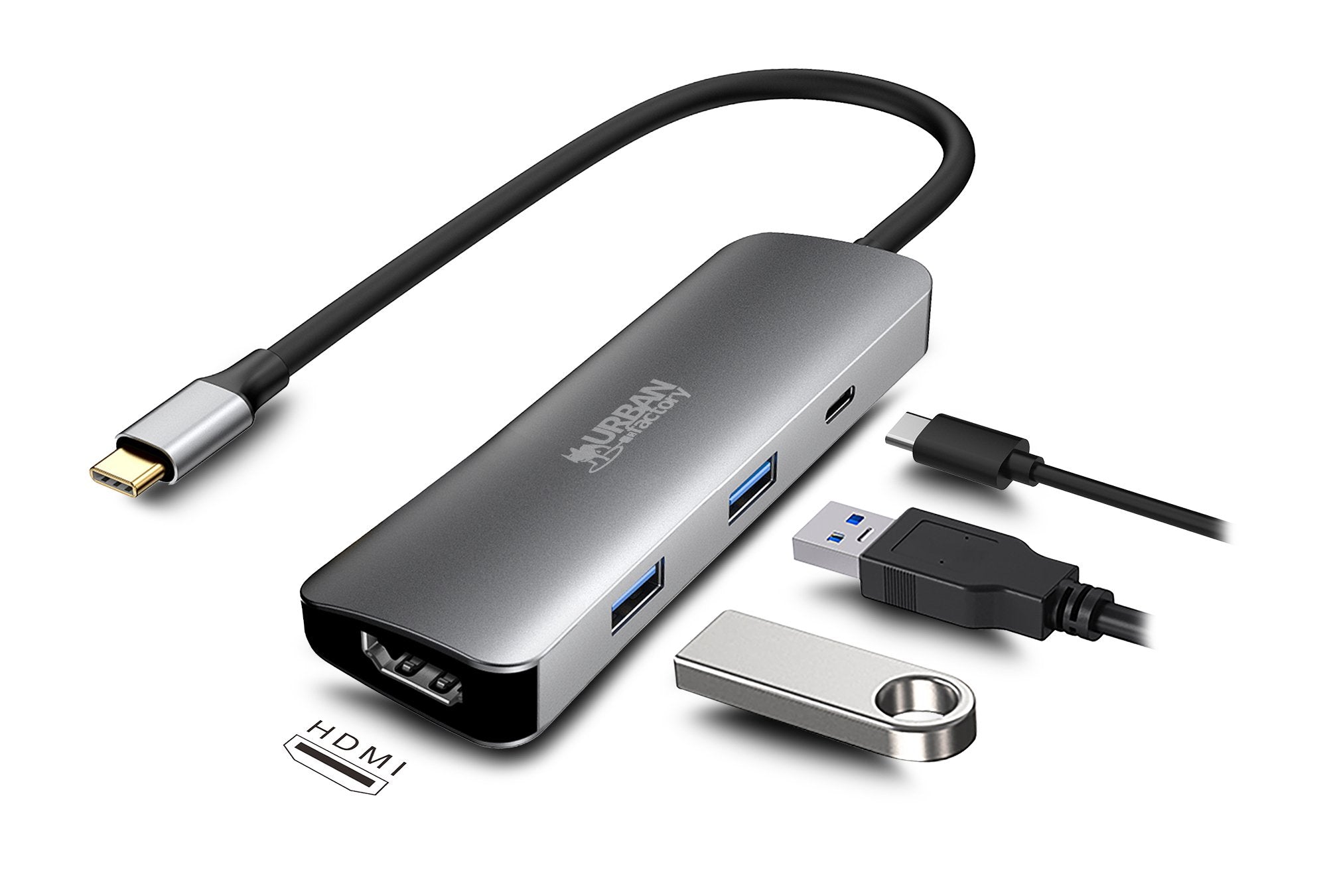 EAN 3760170884622 - Urban Factory MHC40UF base para portátil y replicador de puertos Alámbrico USB 3.2 Gen 1 (3.1 Gen 1) Type imagen 6