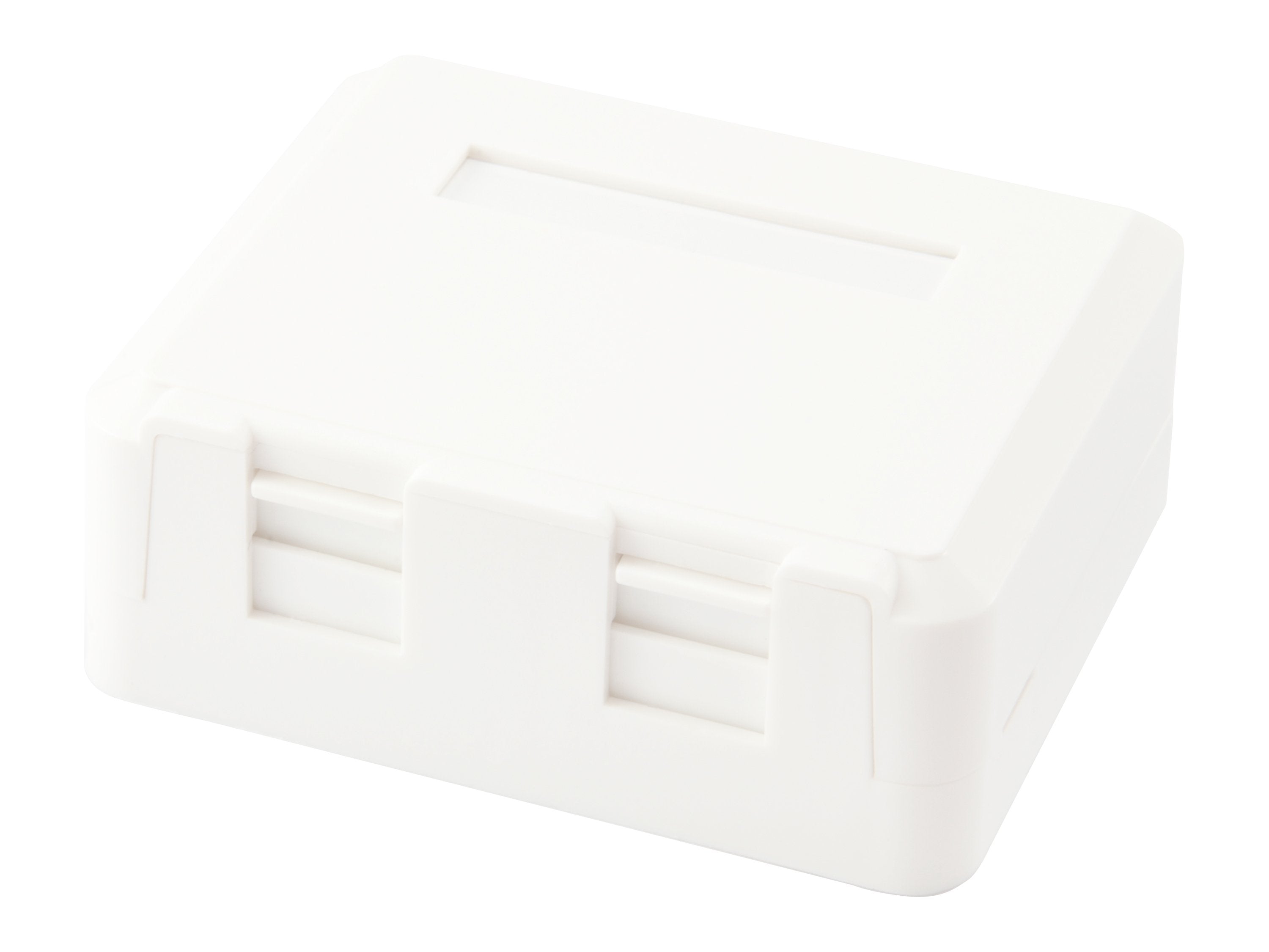 Roseta De Superficie 2 Puertos Para Conectores Keystone ( No Incluye Conectores) Color Blanco