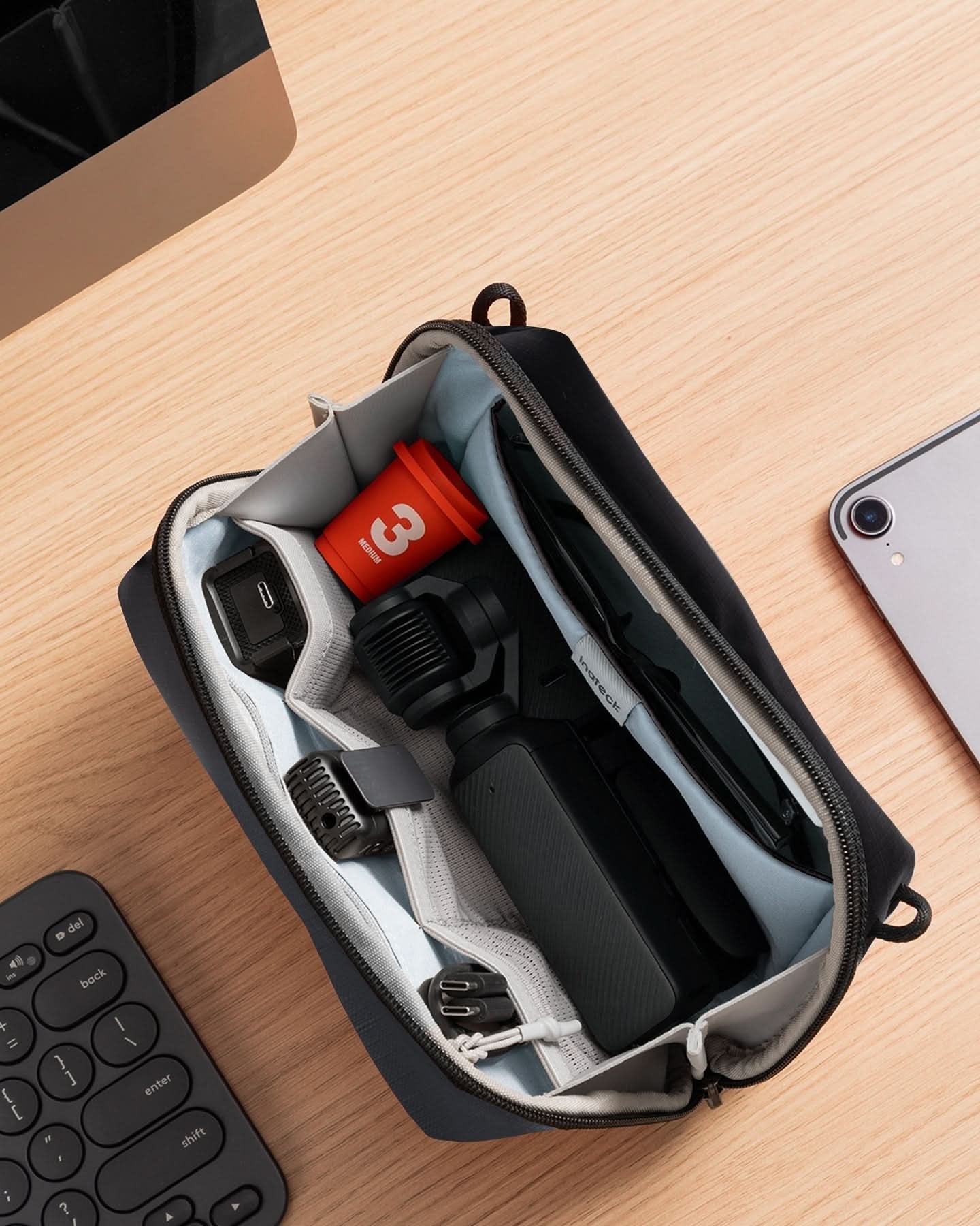 Inateck Organizer Tasche Abm33 Negro 22.5cm X 14cm X 8.5 Cm