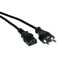 Value Netzcable T12 Auf C13 Schwarz 1,8m