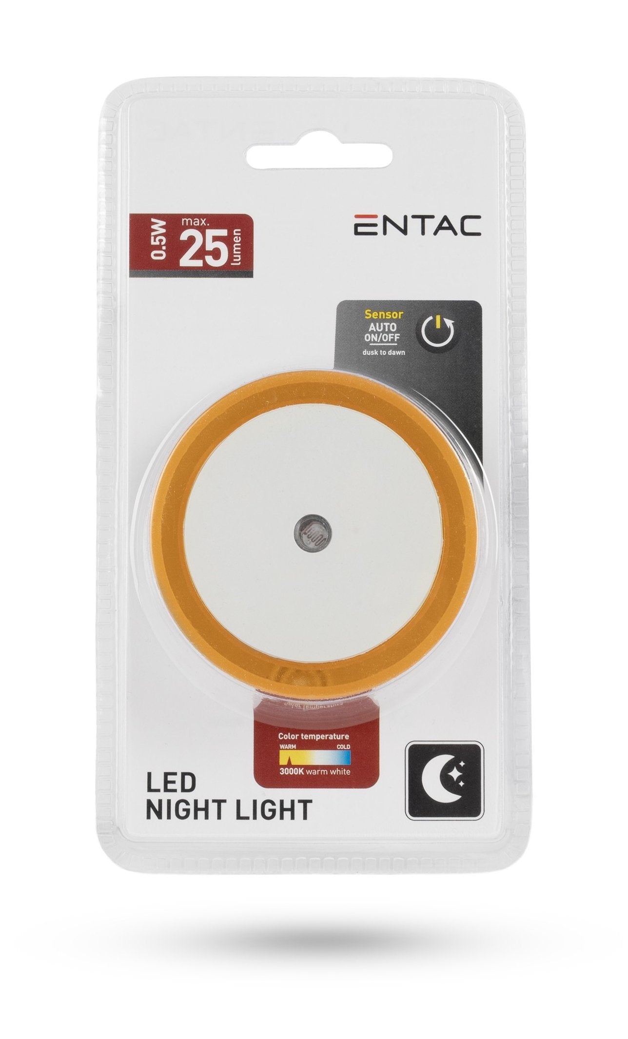 Entac Nachtlicht 0.5w Kreis Ww Naranja Dämmerungssensor