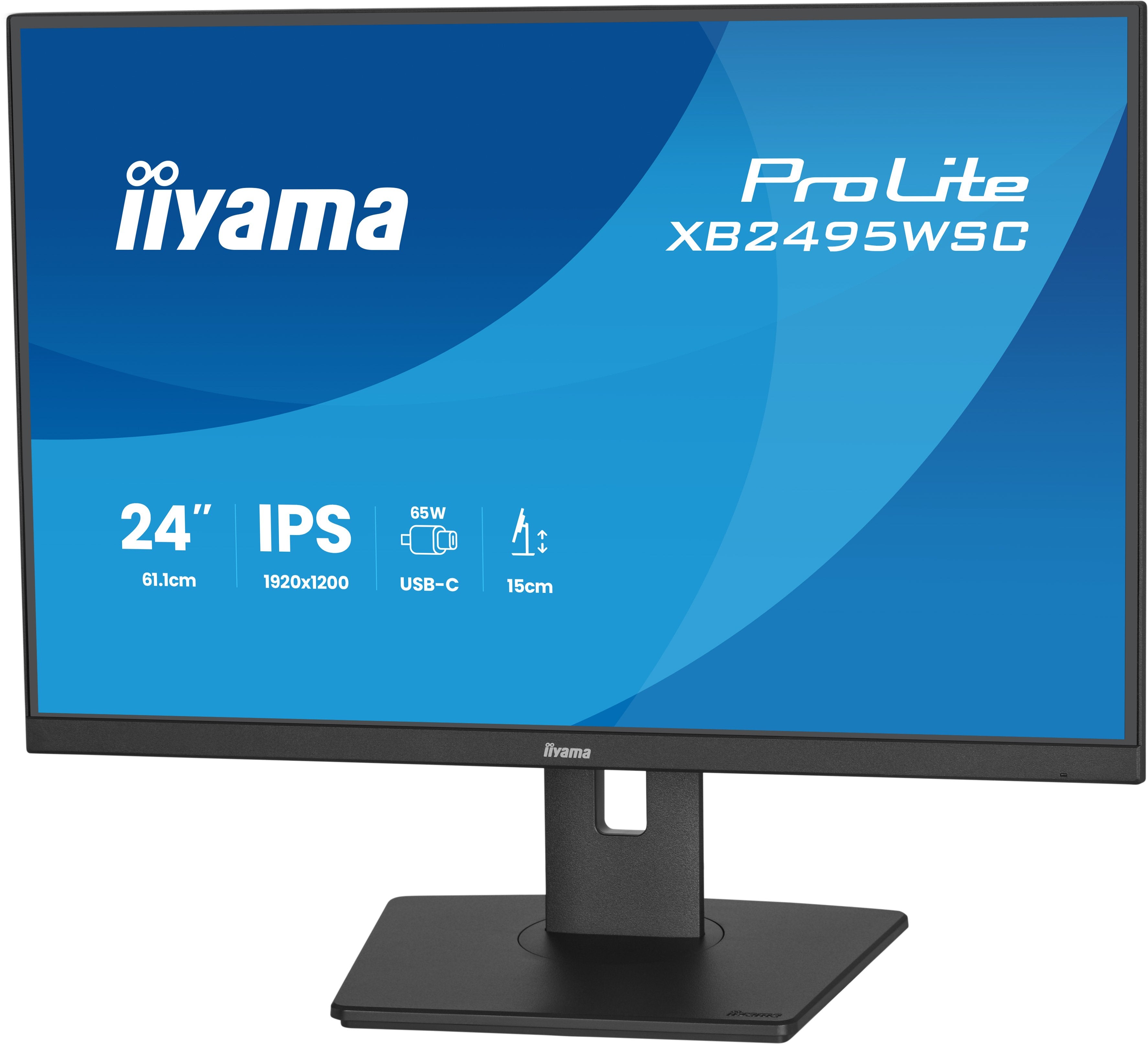 Iiyama Prolite Xb2495wsc-B1 61.1 Cm 24 Pulgadas), Negro (Mate), Wuxga, Ips, Hdmi, Usb-C, Usb-Hub, 100hz Panel) Xb2495wsc-B1