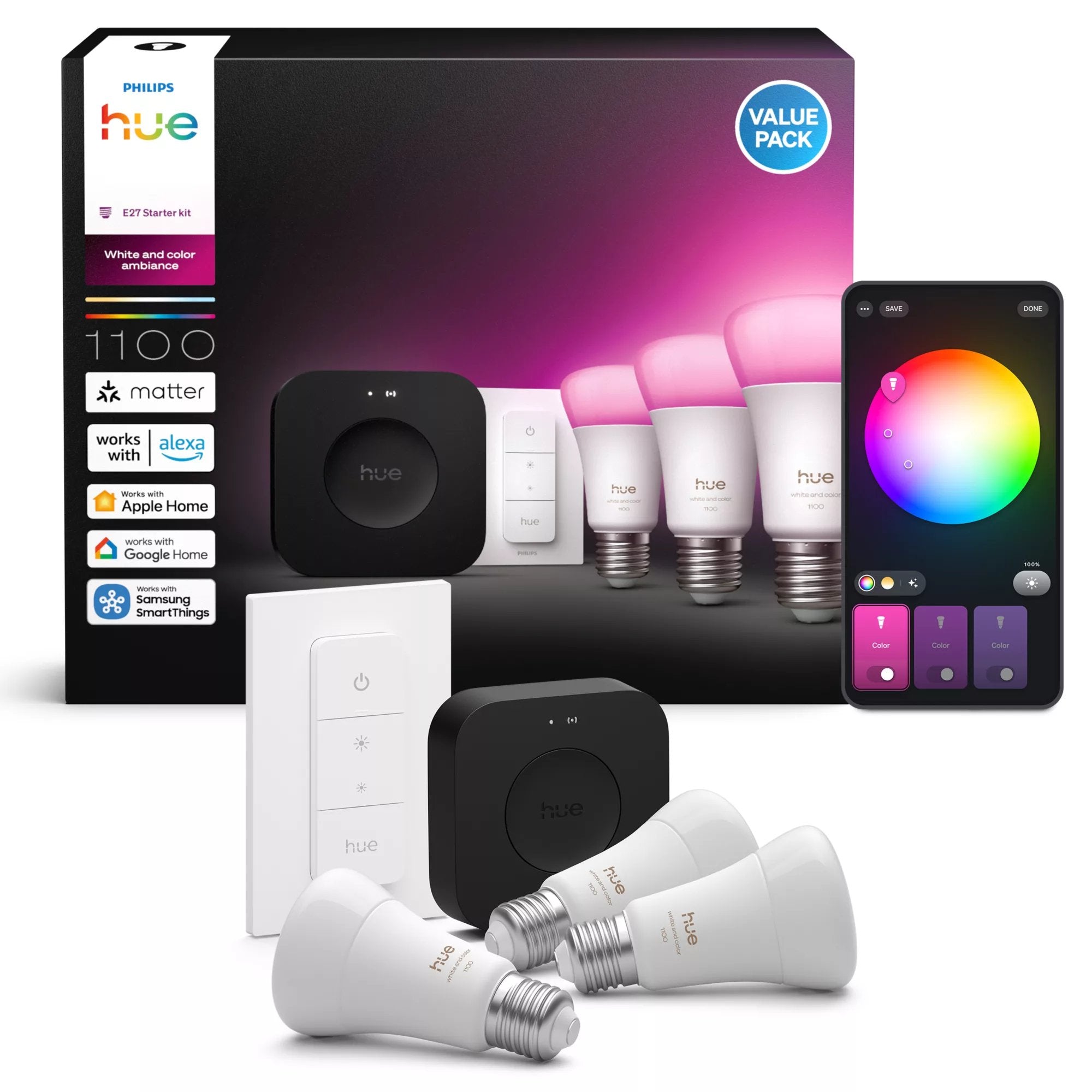 EAN 8720169374508 - Philips Hue White and Color ambiance 8720169374508 iluminación inteligente Kit de iluminación inteligente imagen 4