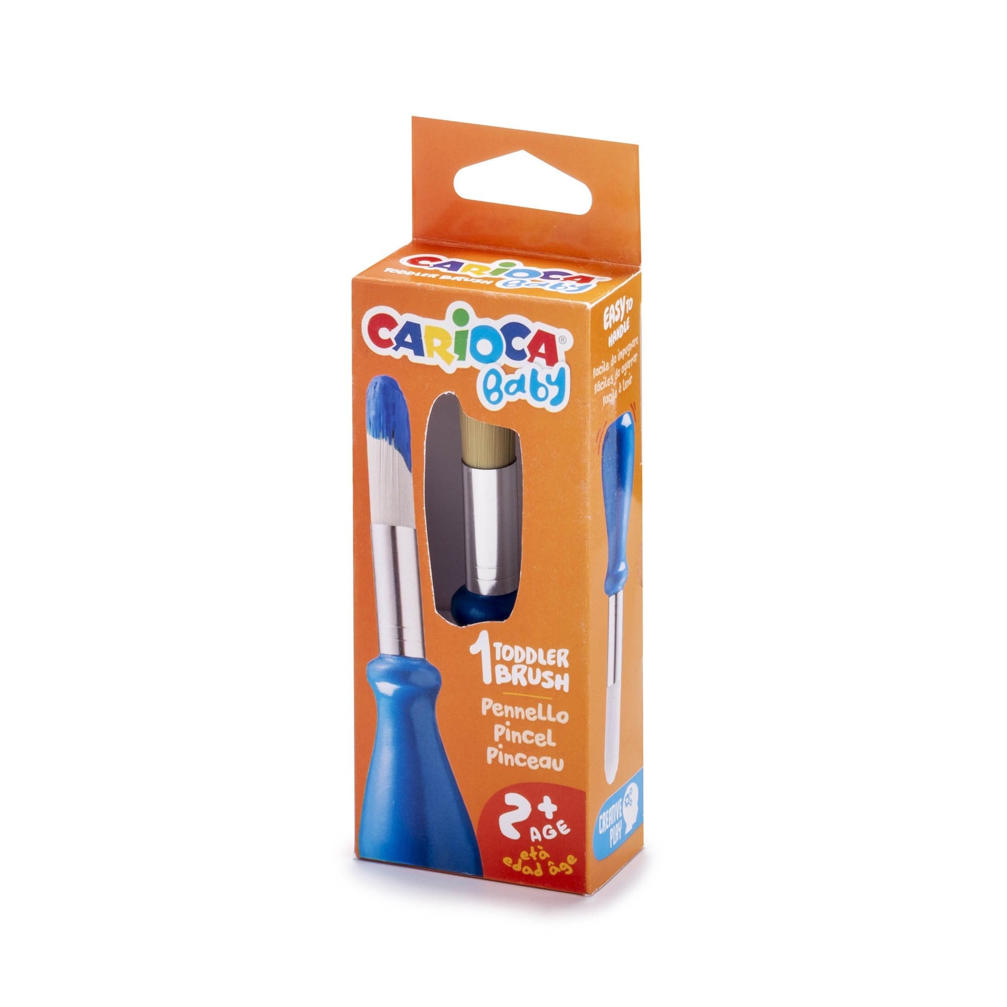Carioca Baby Pack De 1 Pincel Ergonomico - Cerdas Suaves Y Duraderas - Facil De Agarrar - Perfecto Para Colorear