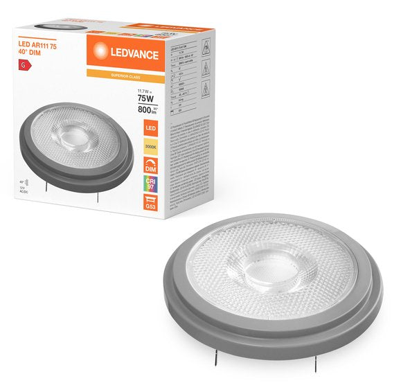 Osram Led-Reflektorlampe Ar111 G53 9 Ledar111754011.7930 Lámpara Led Blanco Cálido 3000 K 11,7 W G