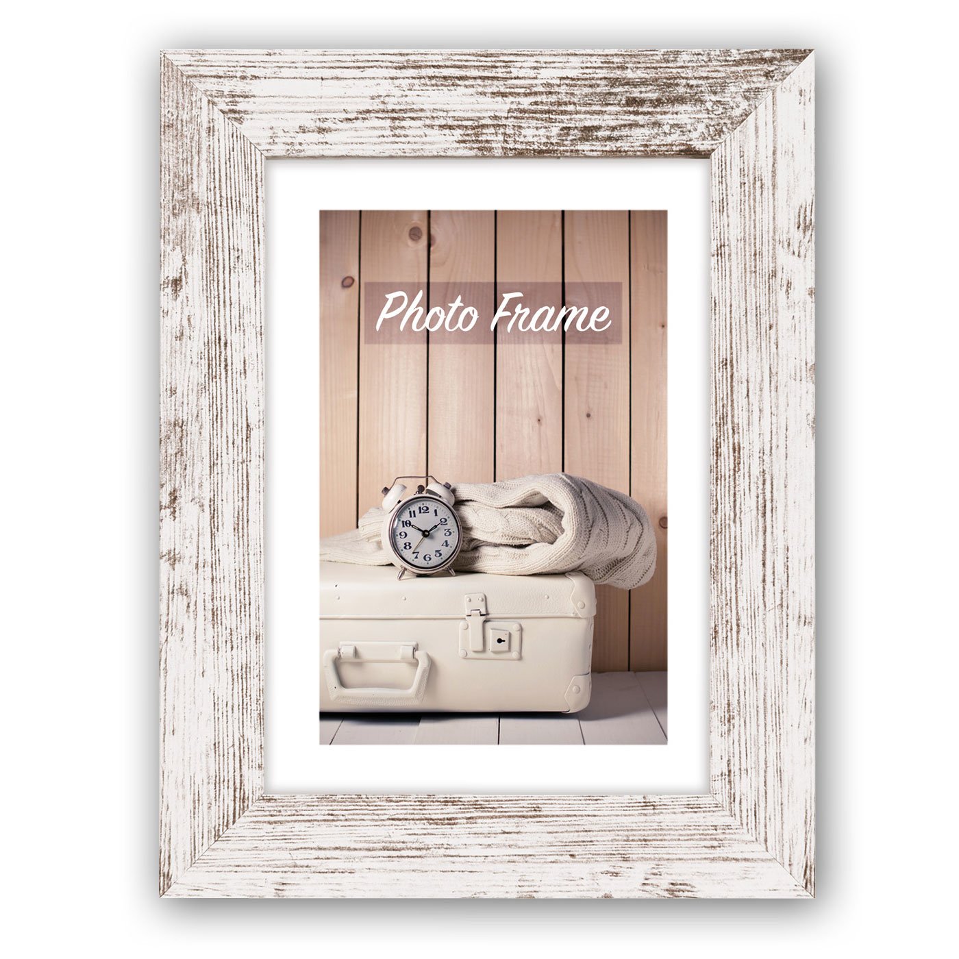 Marco De Madera Zep Nelson 6 Blanco/Marron 20x30 V21236