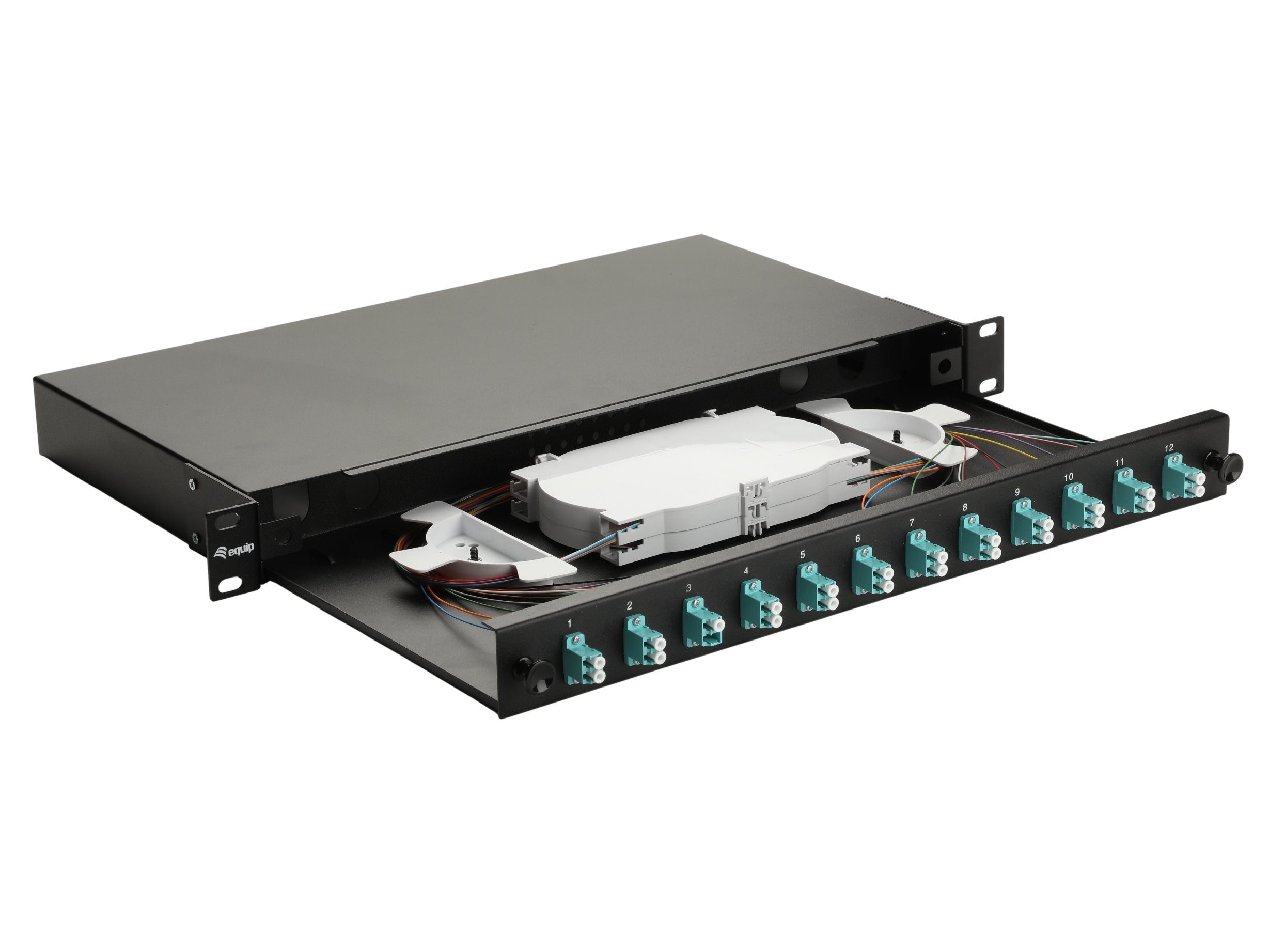 Equip Lwl-Spleisskamen 12-Port Lc-Duplex Om3 1u Komplett Sw