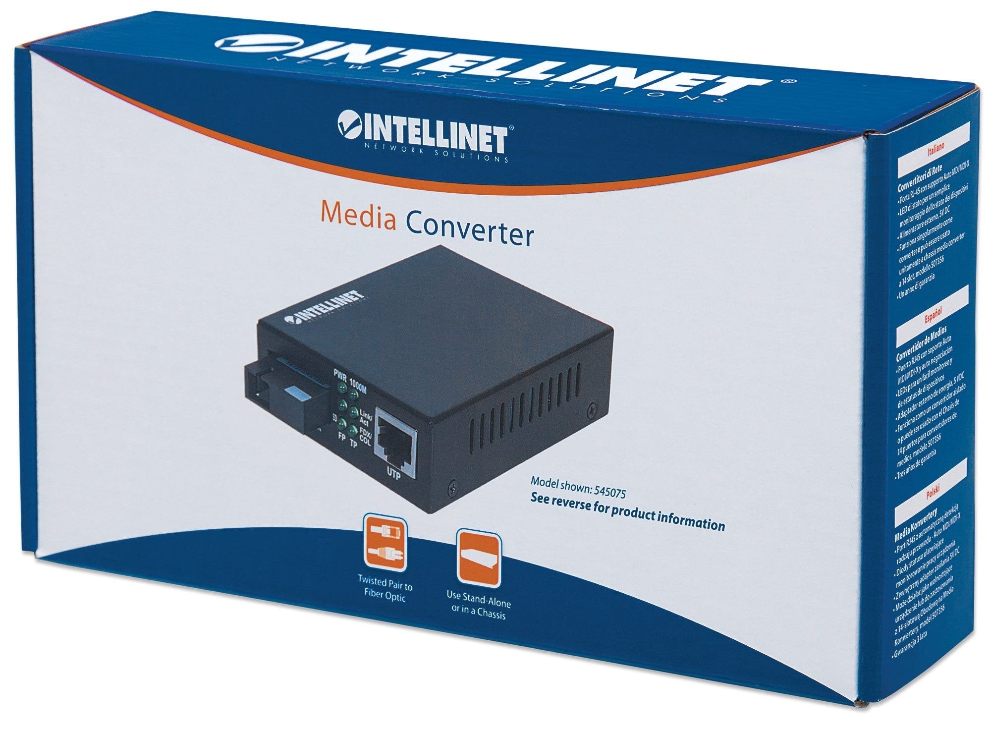 EAN 0766623545068 - Intellinet 545068 convertidor de medio 1000 Mbit/s Monomodo Negro imagen 7