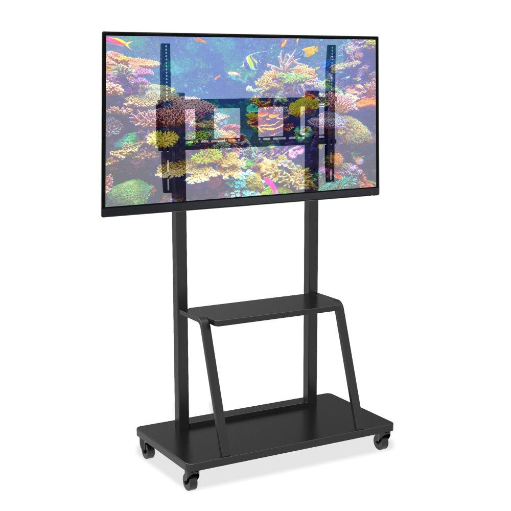Techly Ica-Tr30 Soporte De Pie Para Pantalla Plana 2,54 M (100") Soporte De Suelo Con Ruedas Para Pantalla Plana Negro