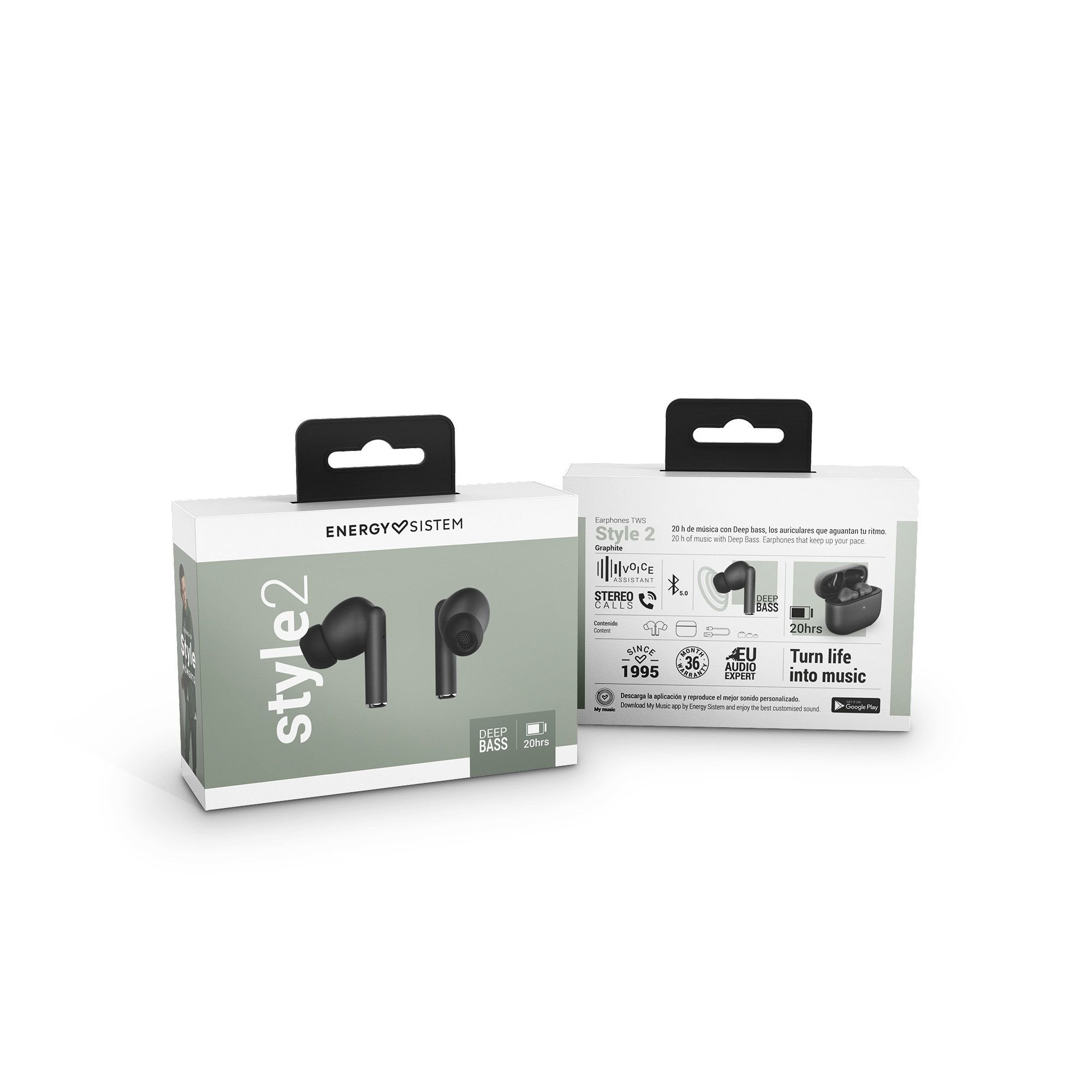 EAN 8432426451739 - Energy Sistem Style 2 Auriculares True Wireless Stereo (TWS) Dentro de oído Llamadas/Música Bluetooth Neg imagen 7