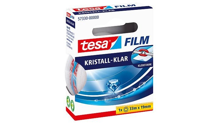Tesa Crystal-Clear, 1 Rollo, 19 Mm, Cinta Adhesiva