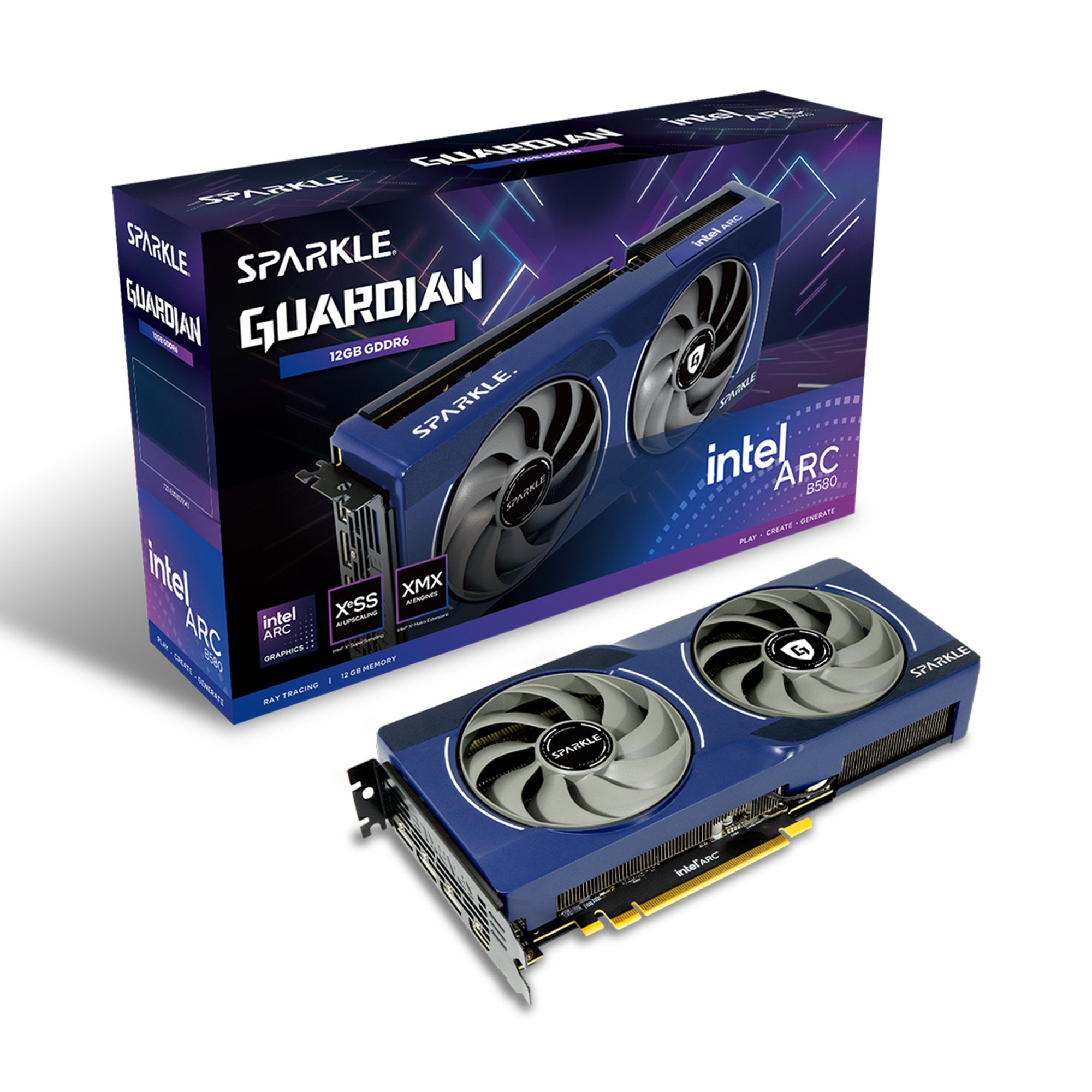 Tarjeta Gráfica Sparkle Intel Arc B580 Guardian 12gb Gddr6
