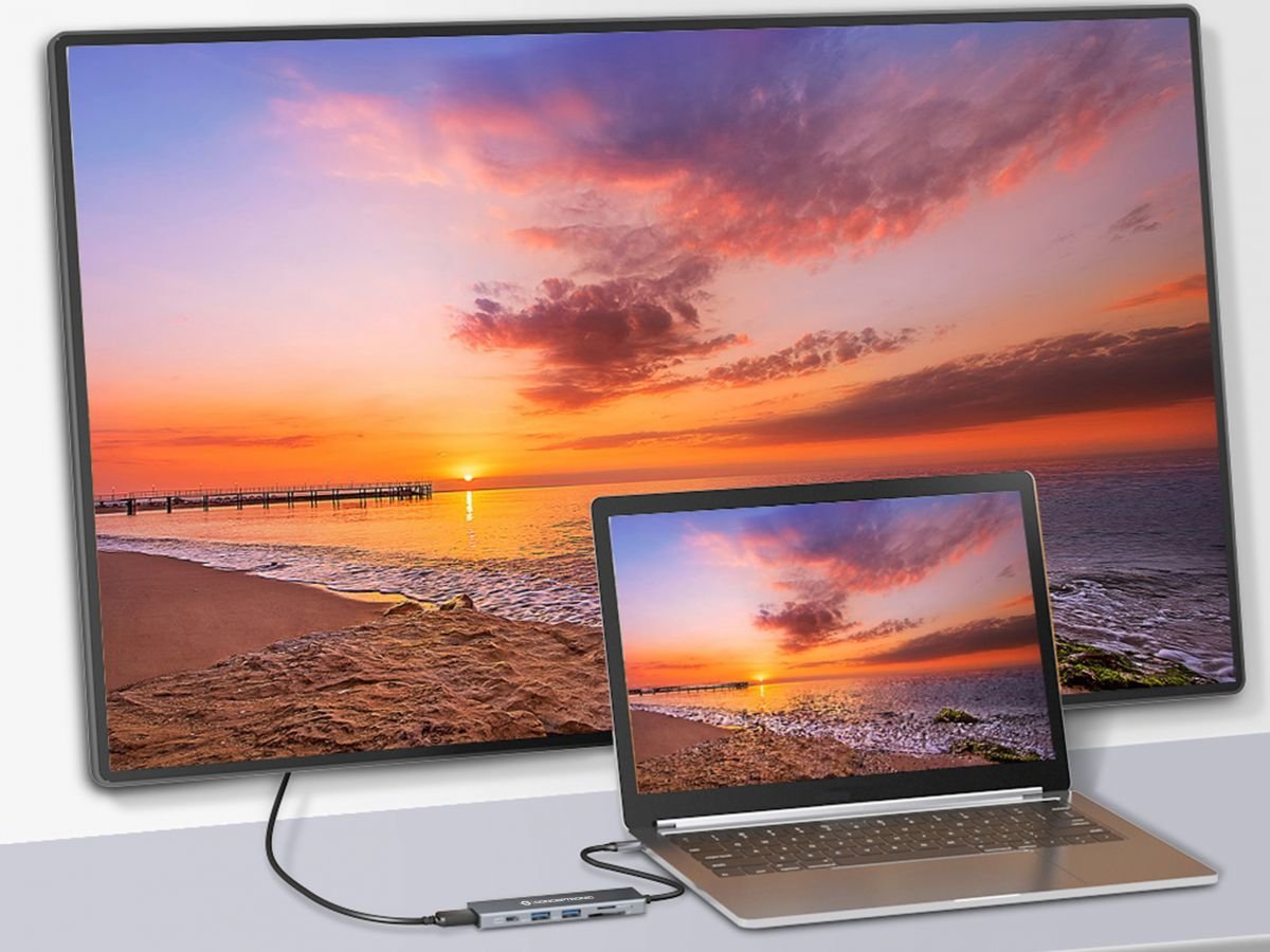 Conceptronic Dock Usb-C->Hdmi,2xusb3.0,Sd,100w Pd 0.12m Gr