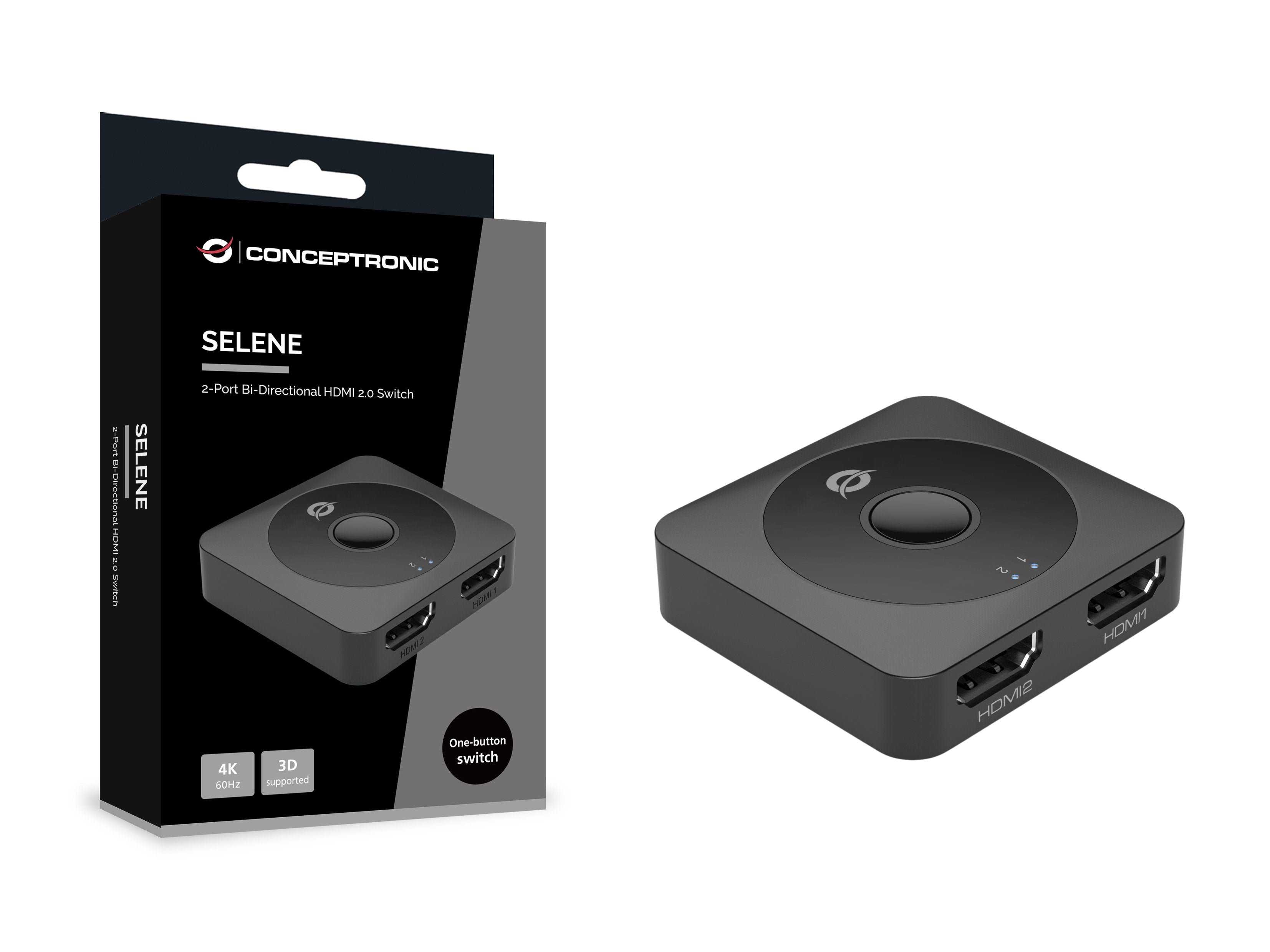 Switch Hdmi 2.0 Conceptronic Bidireccional 2x1 4k 60hz