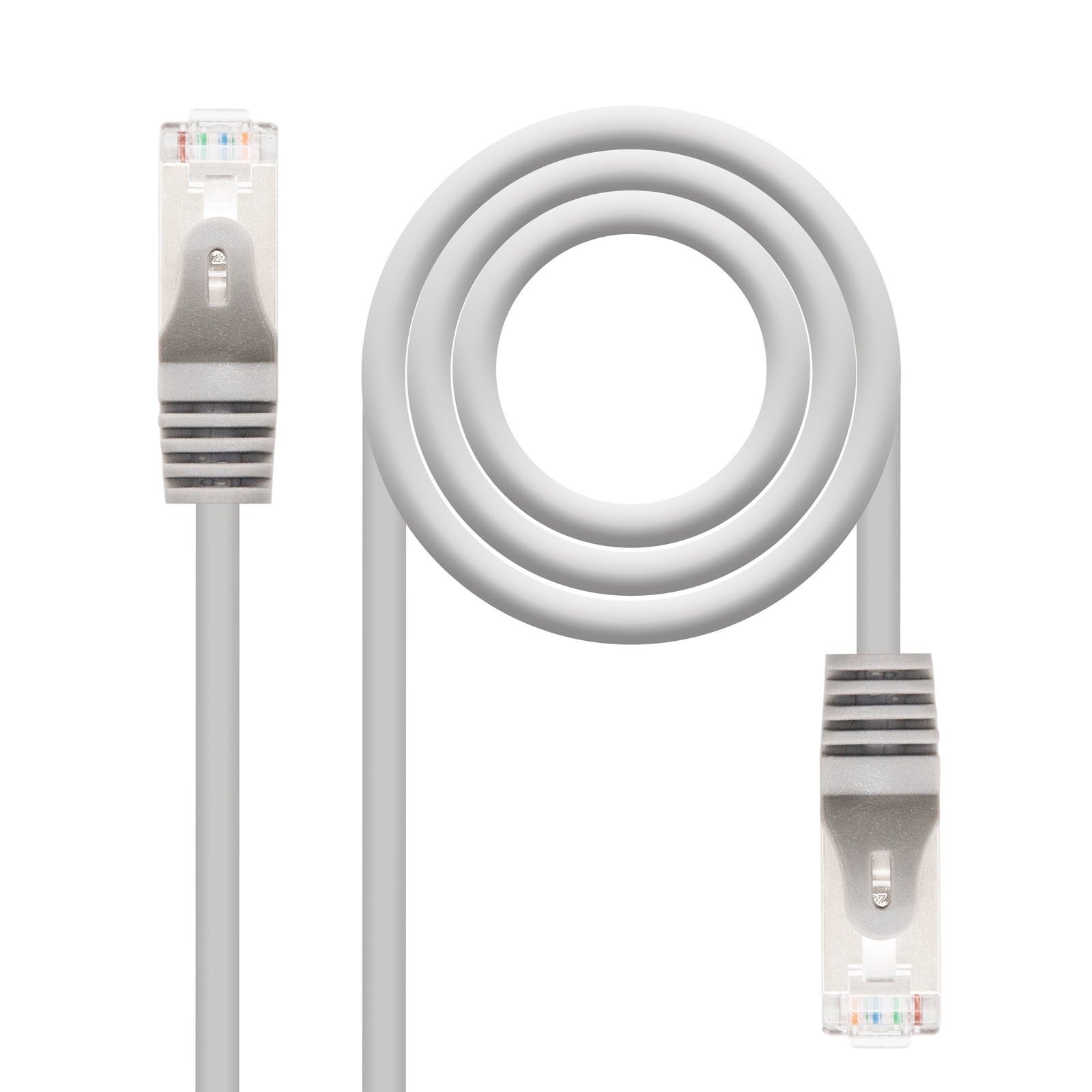 Cable De Red Latiguillo Rj45 Cat 5e Ftp - 10 M · Gris