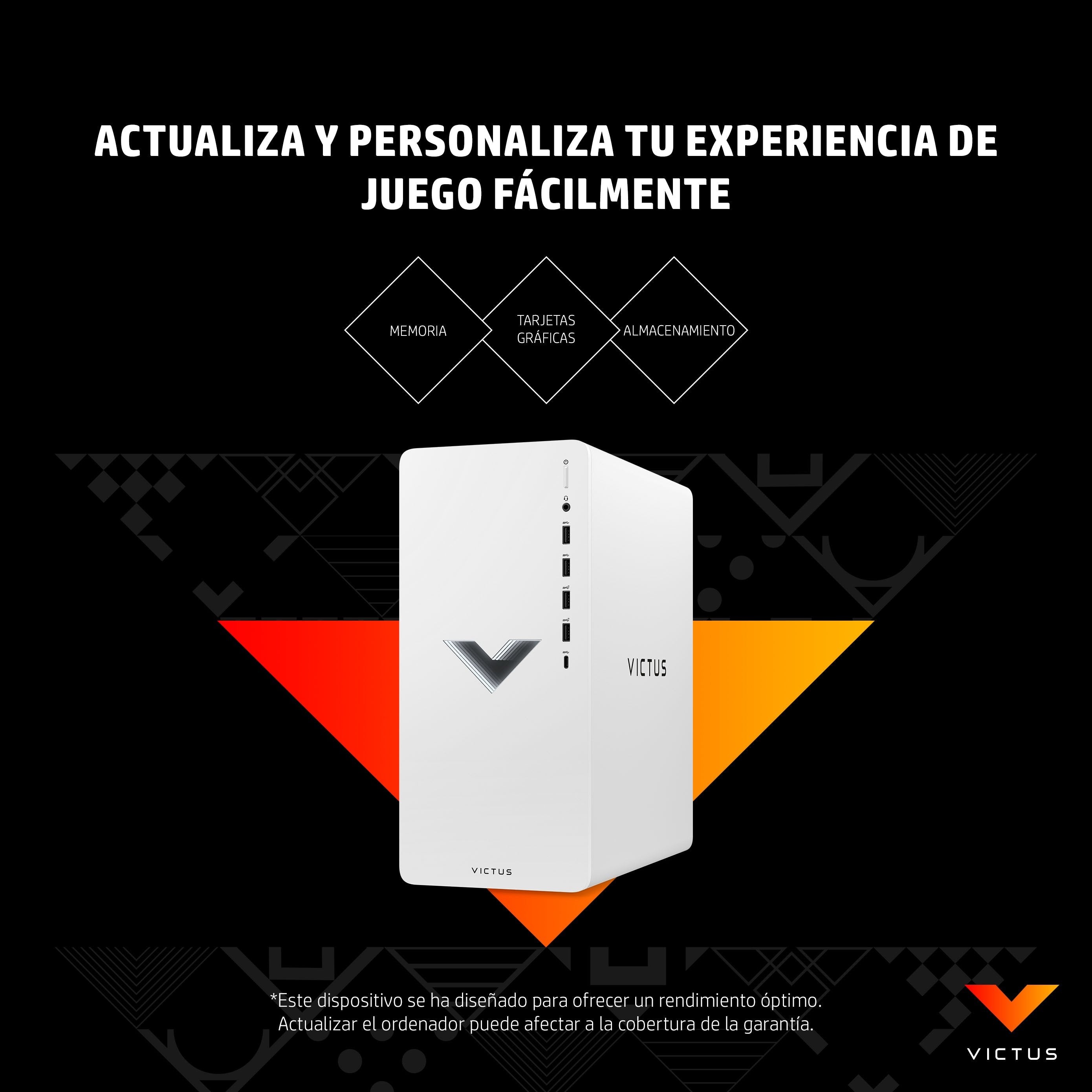 Victus By Hp 0108ns Pc 5600g Amd Ryzen 5 16gb 512gb Ssd Radeon Rx 6400 Windows 11 Home Blanco