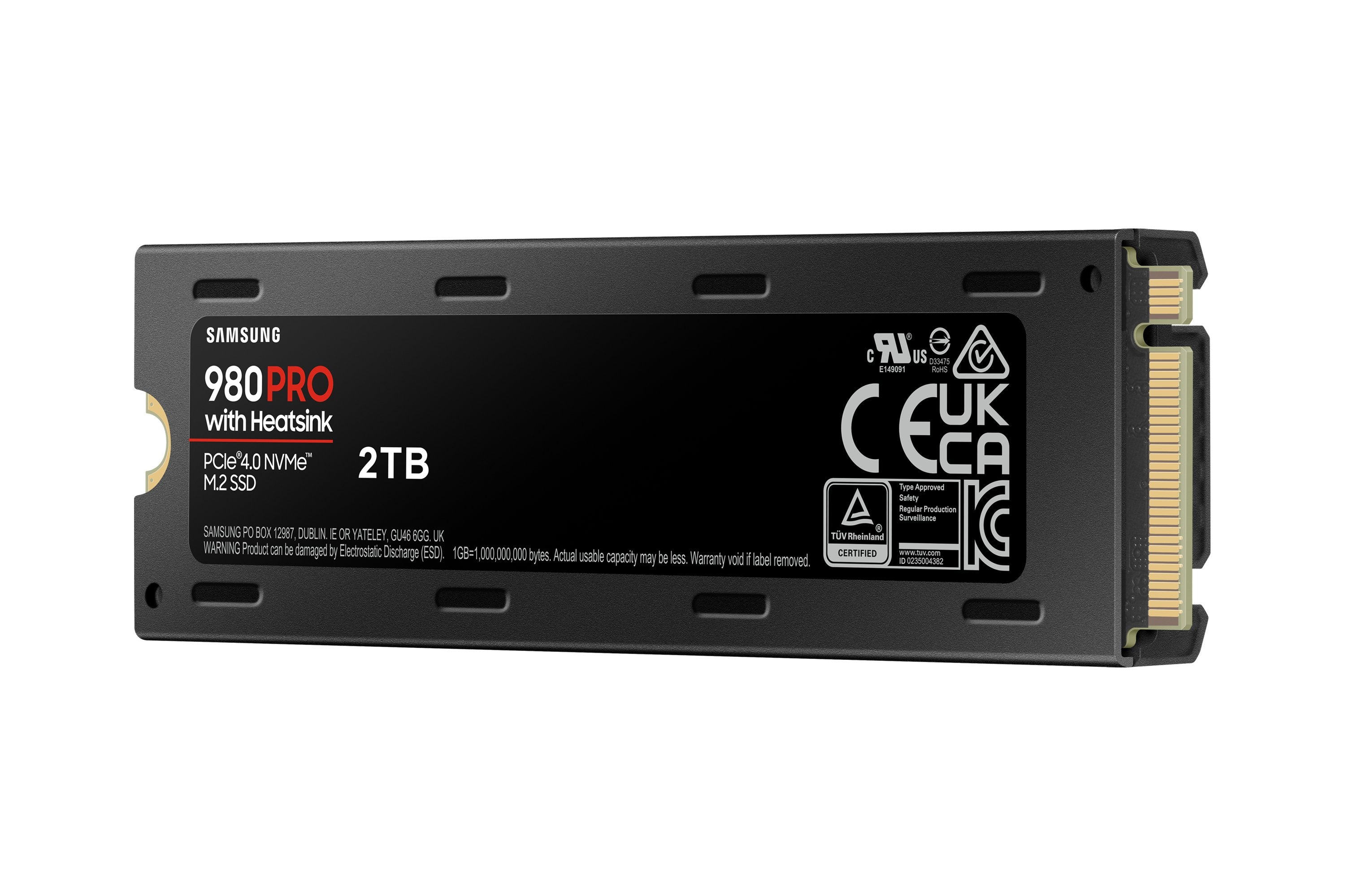 Disco Ssd Samsung 980 Pro M.2 2tb Pcie Gen4x4 2280 Rw 7000/5100, Mlc Nvme Heatsink Mz-V8p2t0cw
