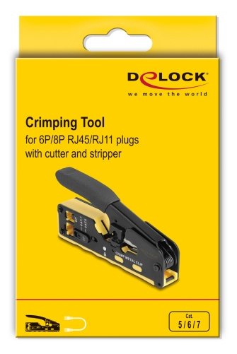 Delock Crimpadora F. 6p/8p Rj45/Rj11 Macho Cat. 5/6/7 Con Klinge+Abisolierer