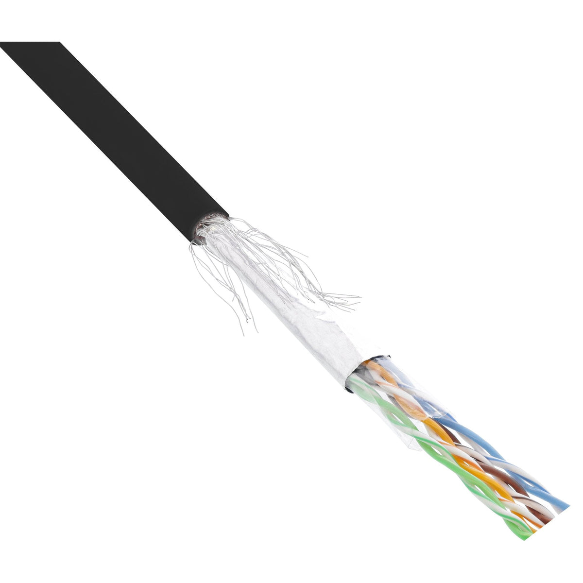 Cable De Red Inline Sf/Utp Cat.5e Awg26 Cca Pvc Negro 100m