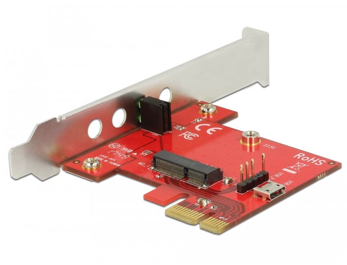 Tarjeta Pcie Delock> 1x M.2 E Bajo Perfil Bajo, Adaptador Wlan 89889