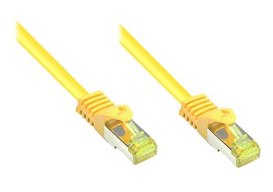Goodconnections Rj45 Cable De Red Con Cat. 7 Cable A Granel Y Protector De Pestaña (), S Ftp, Pimf, Libre De Halógenos, 500mhz, Ofc, Amarillo, 25m,