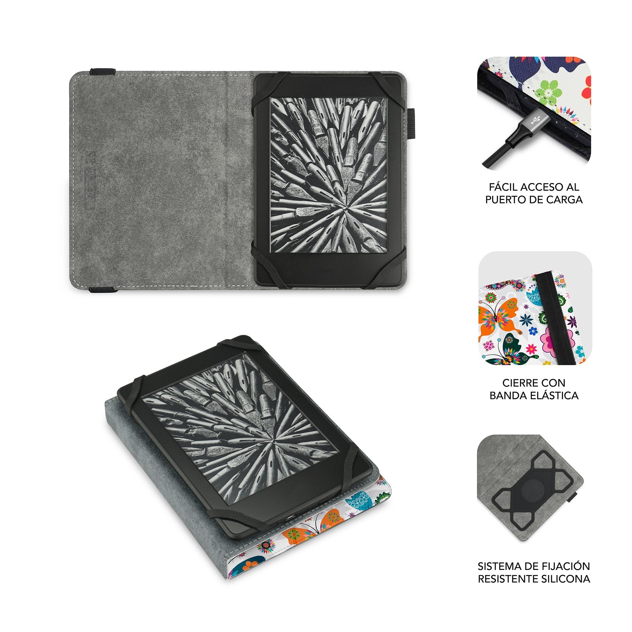 EAN 8436586742331 - SUBBLIM SUBCUE-1EC010 funda para libro electrónico 15,2 cm (6") Folio Multicolor imagen 3