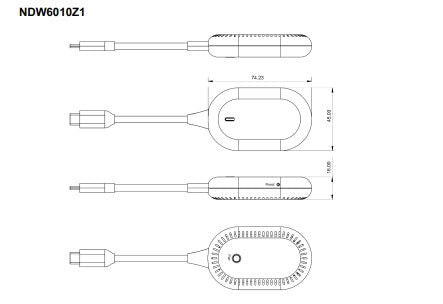 Azulchip Wireless Display Dongle Hdmi (Nwd6000) Wireless Display Dongle Usb-C (Dp Alt Mode) Auf Hdmi)
